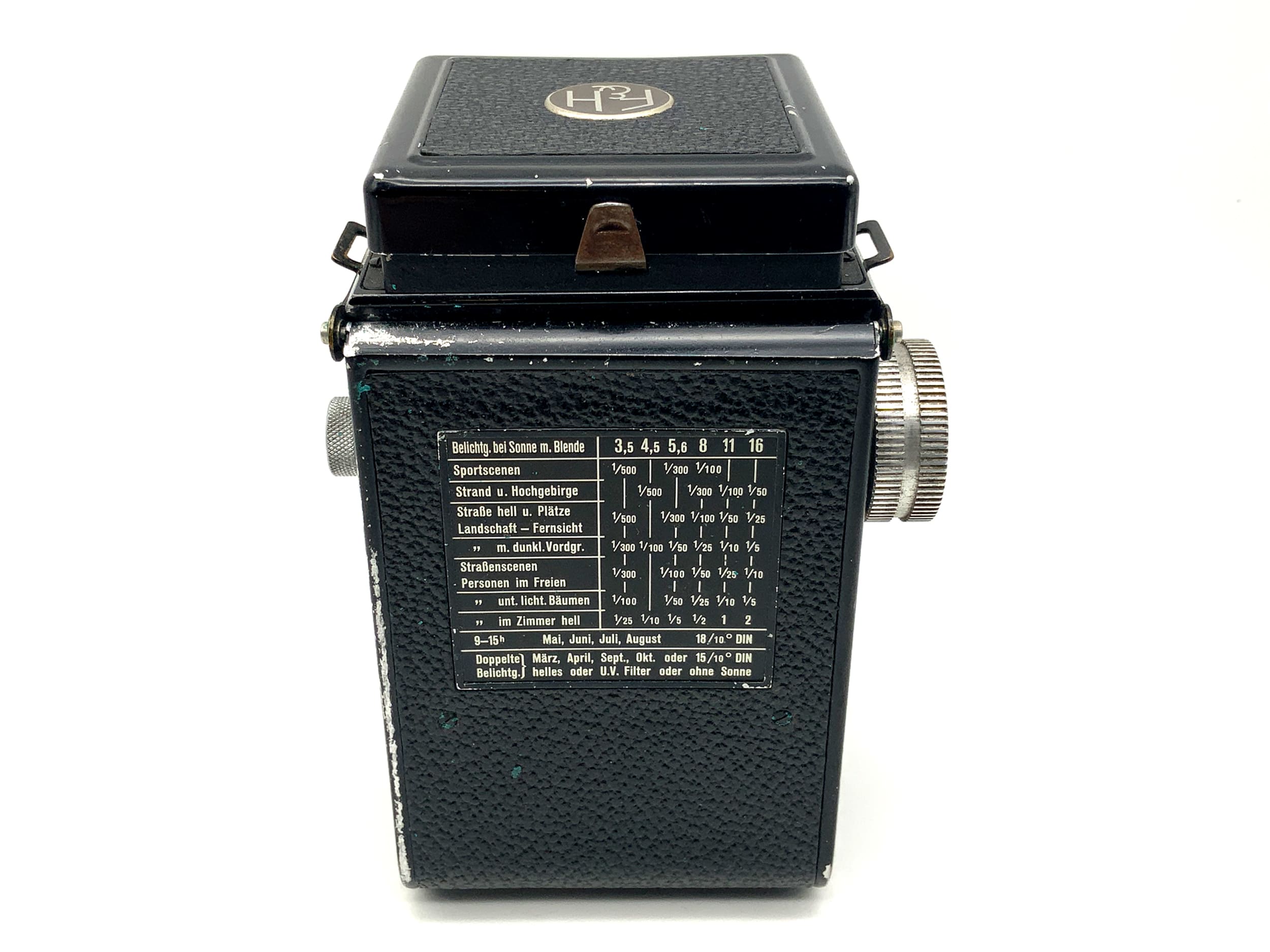 Rollei F&H Rolleicord TLR mit Triotar 7,5cm 1:3,5 Zweiäugige Analogkamera