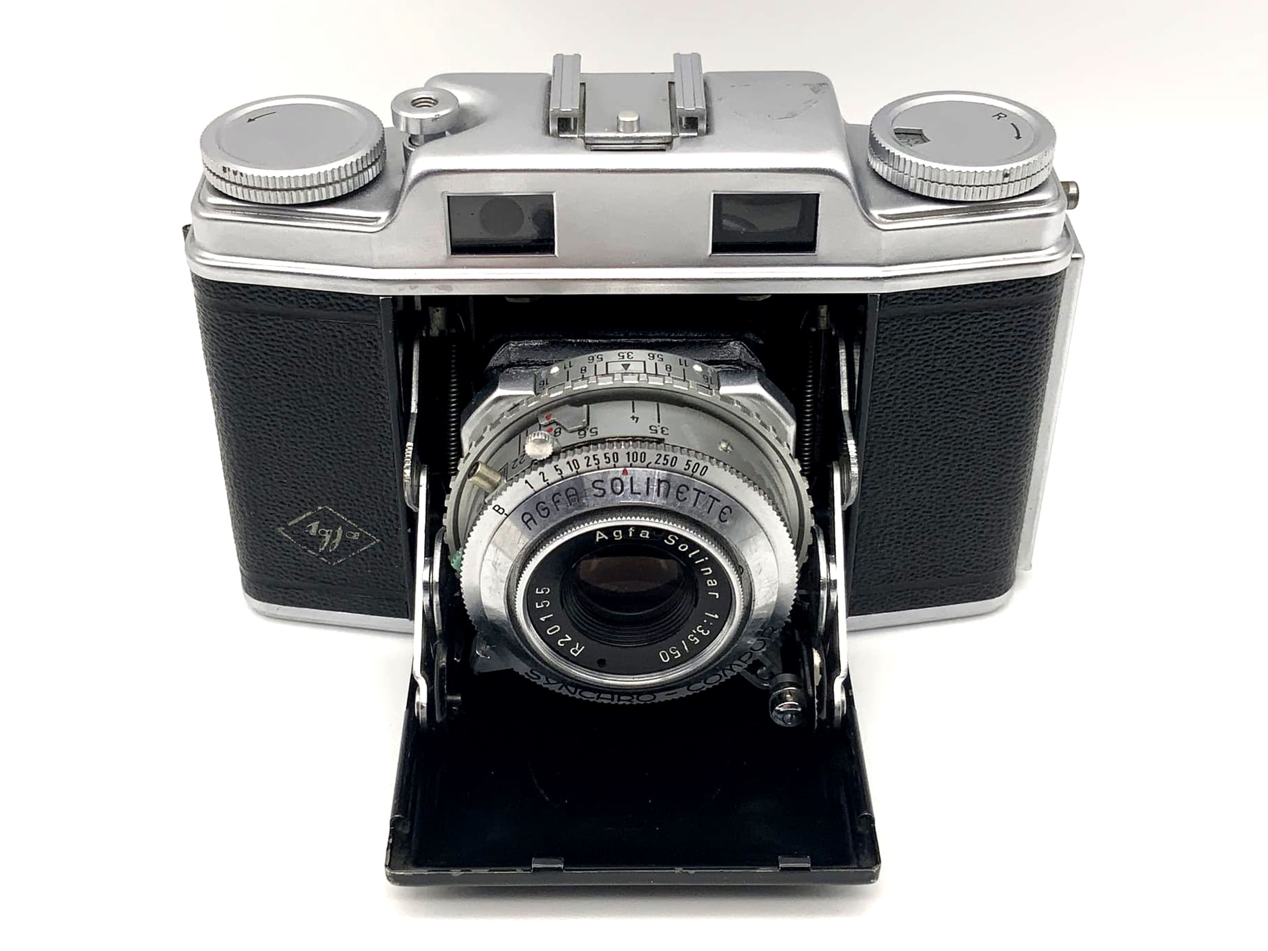 Agfa Super Solinette Klappkamera mit Solinar 1:3.5/50 Synchro-Compur
