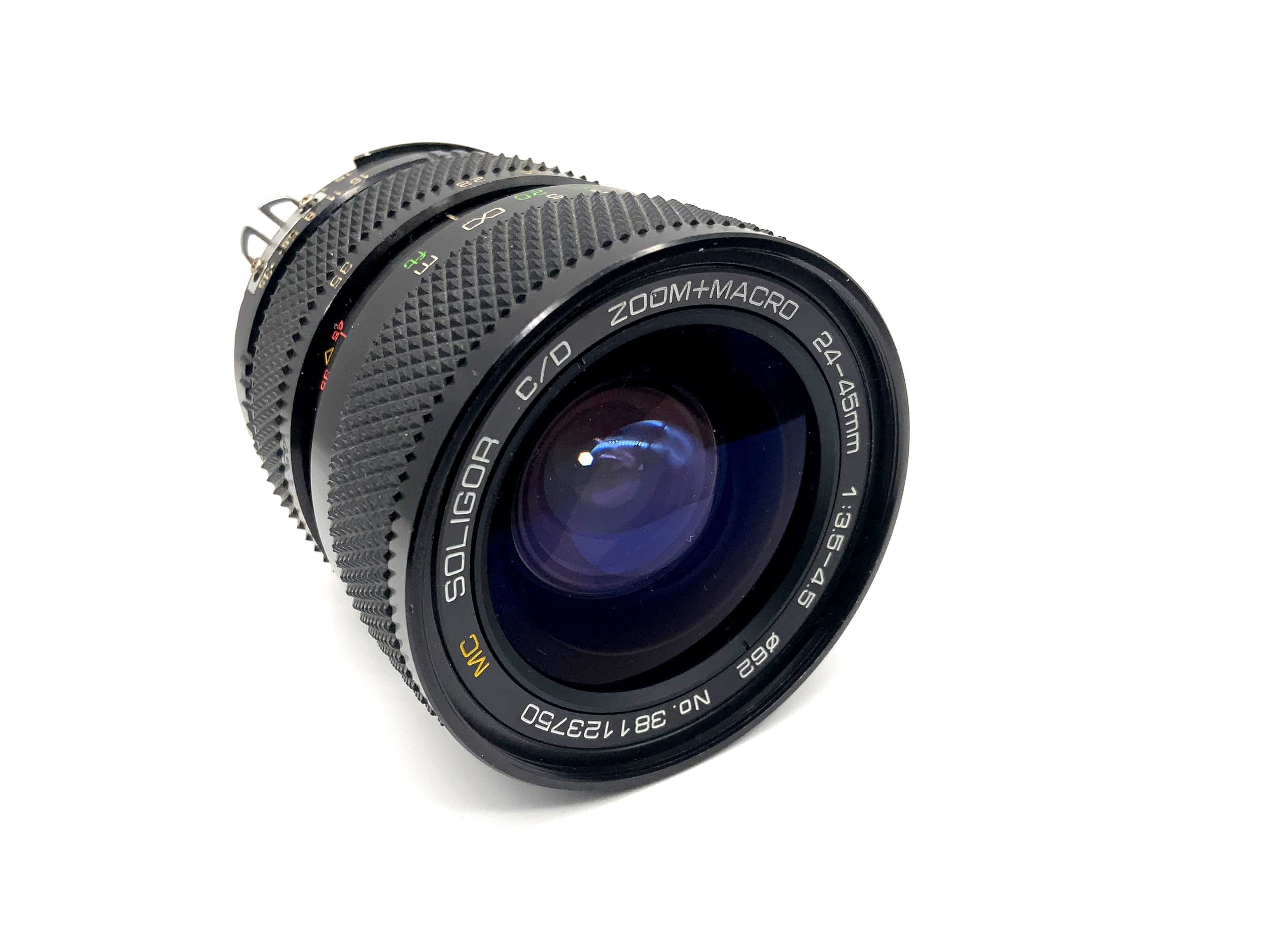 Soligor 24-45mm 1:3.5-4.5 Objektiv MC C/D Zoom+Macro Kamera Lens (Nikon F)