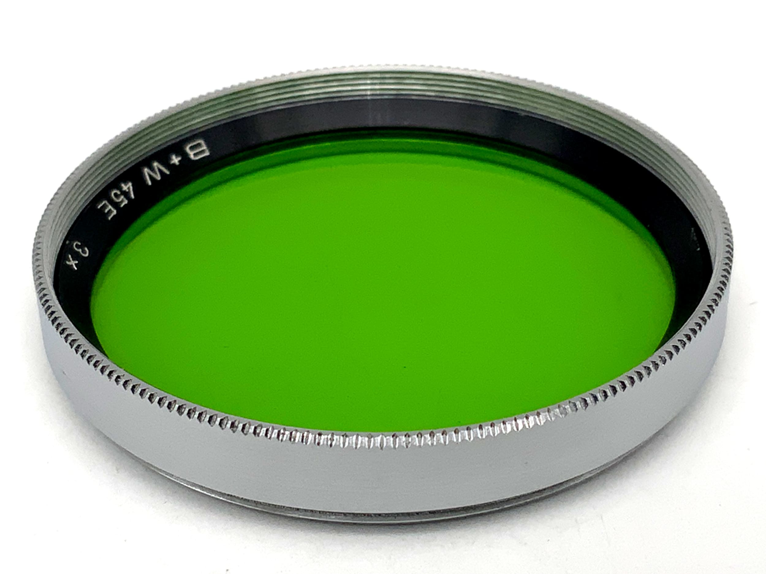 B+W Farbfilter 45E 3x grün green Filter 45mm Kreisförmig Filtergewinde