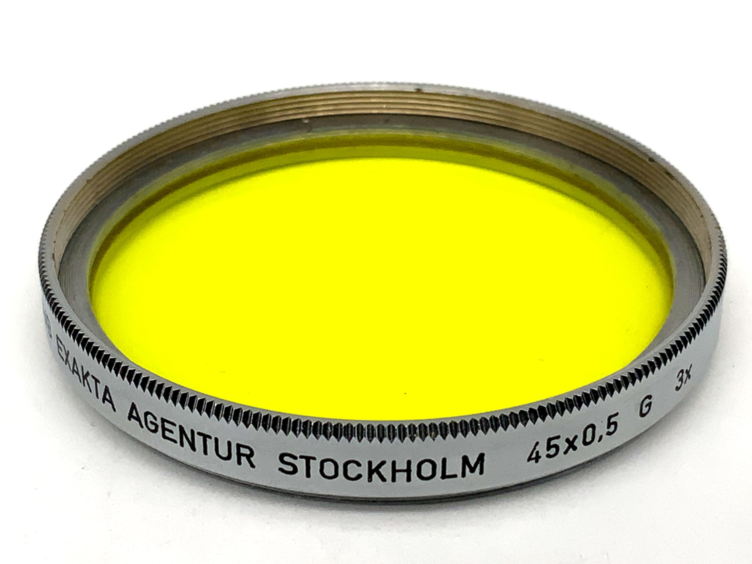Exakta Farbfilter A/B 45x0,5 G 3x gelb yellow Filter 45mm Kreisförmig