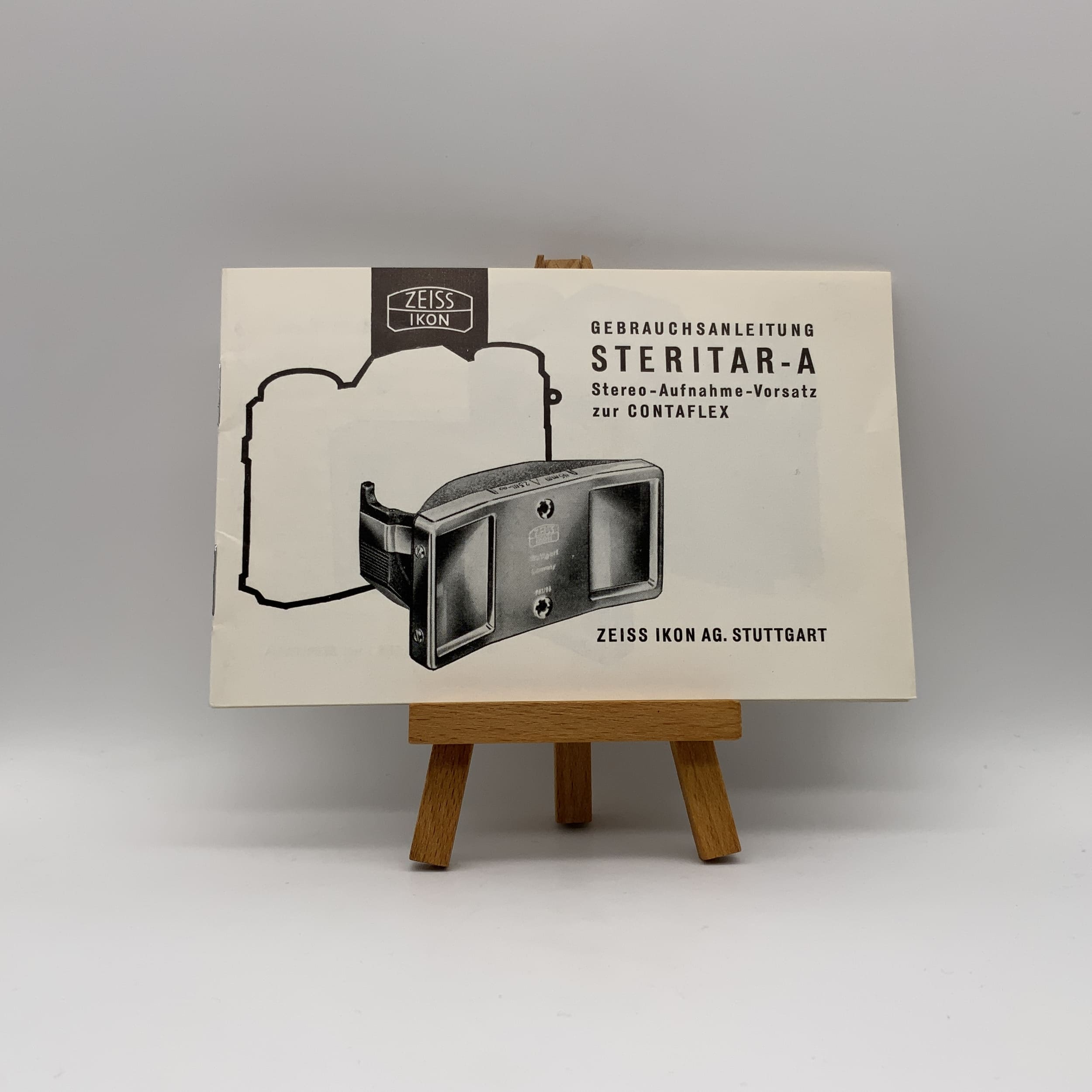 Zeiss Ikon Steritar-A Stereo Aufnahme Vorsatz zur Contaflex Anleitung Deutsch