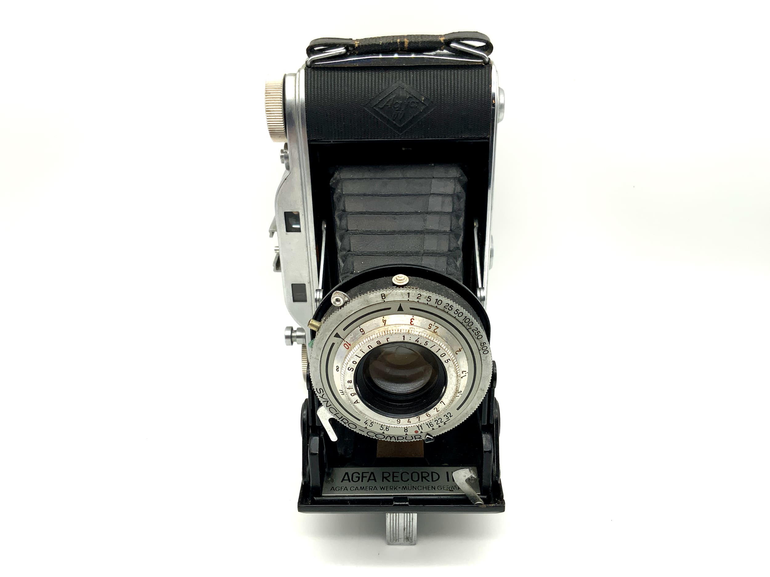 Agfa Record III Klappkamera mit Solinar 1:4,5 105mm Synchro Compur Analogkamera