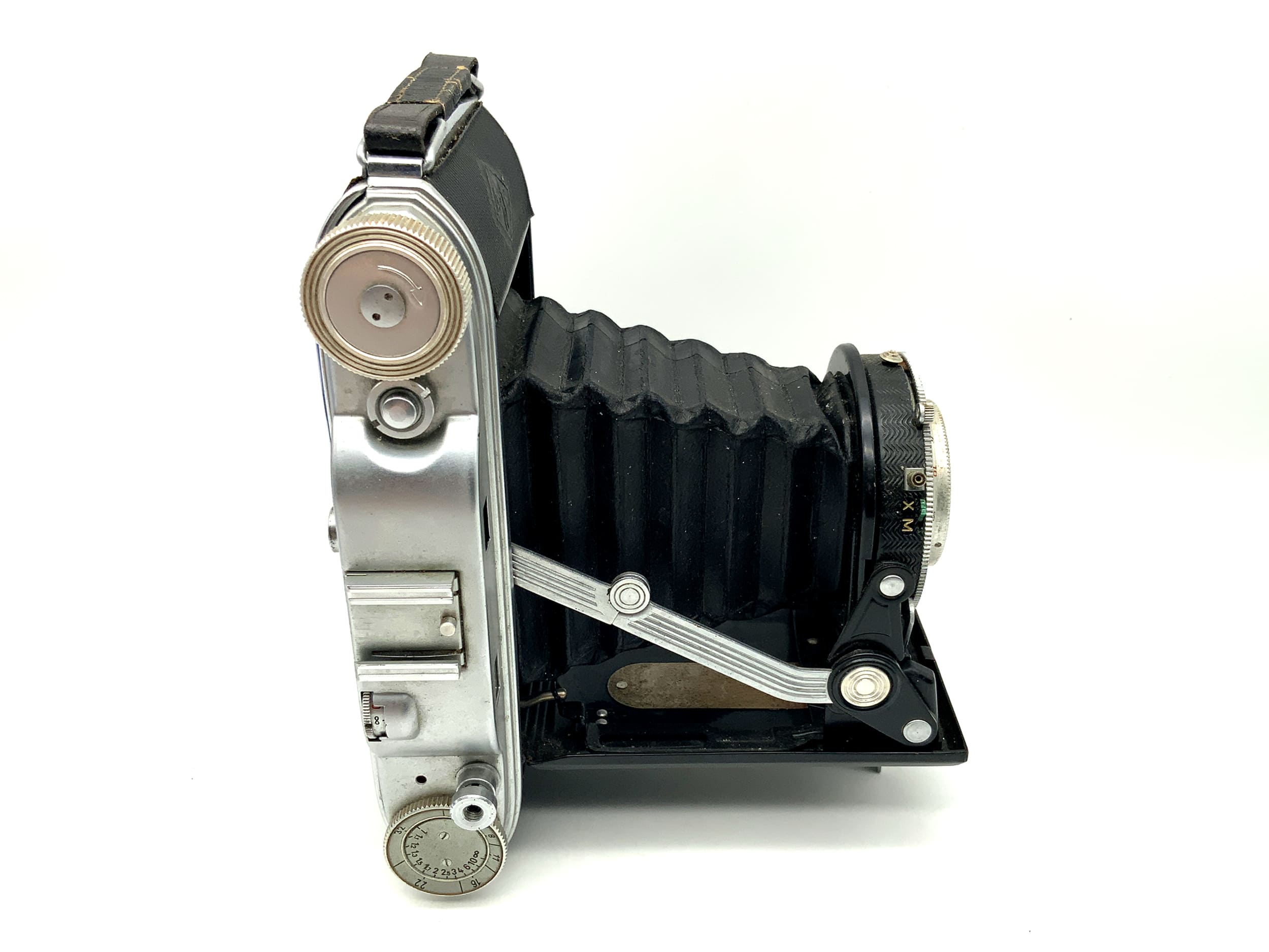 Agfa Record III Klappkamera mit Solinar 1:4,5 105mm Synchro Compur Analogkamera