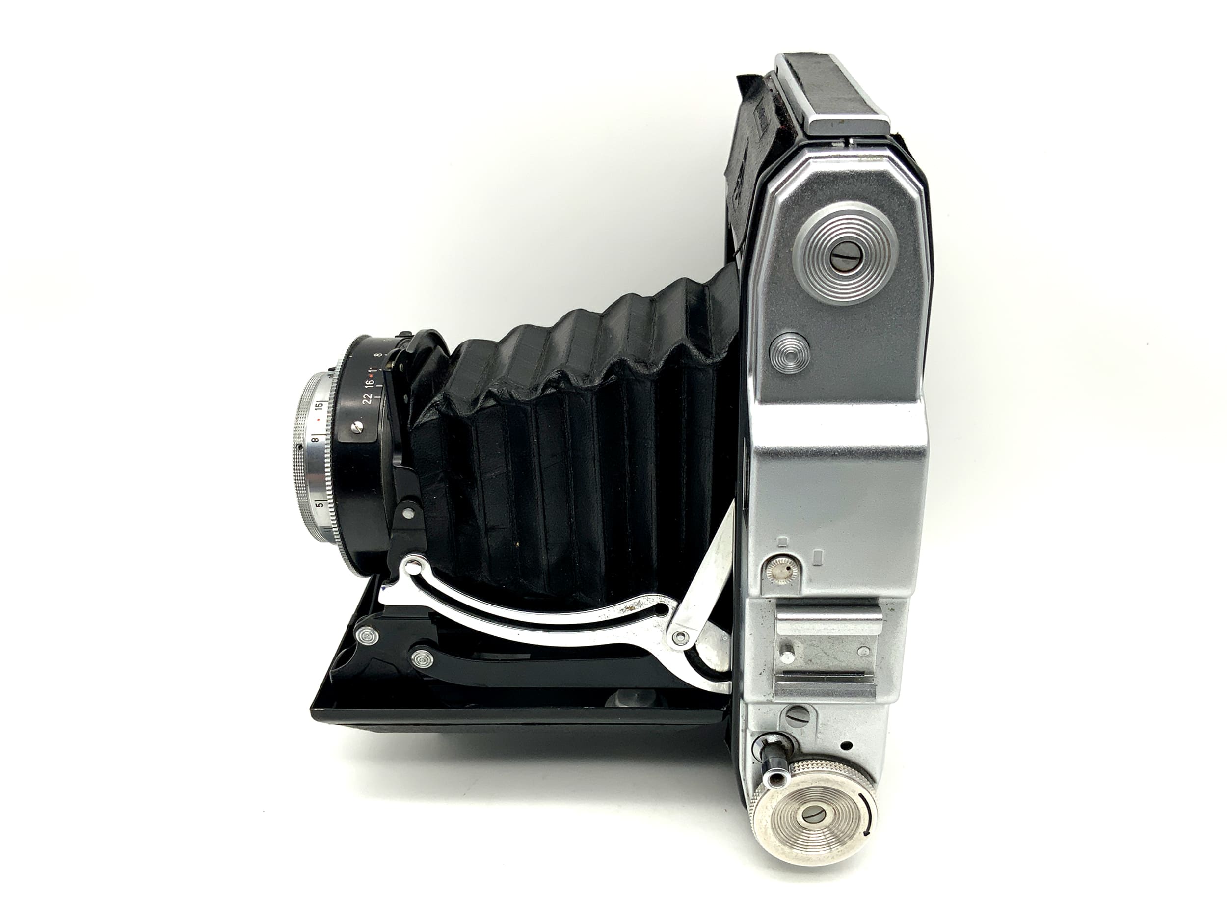 Pentacon Ercona II Klappkamera mit Novar Anastigmat 1:4,5 110mm red V