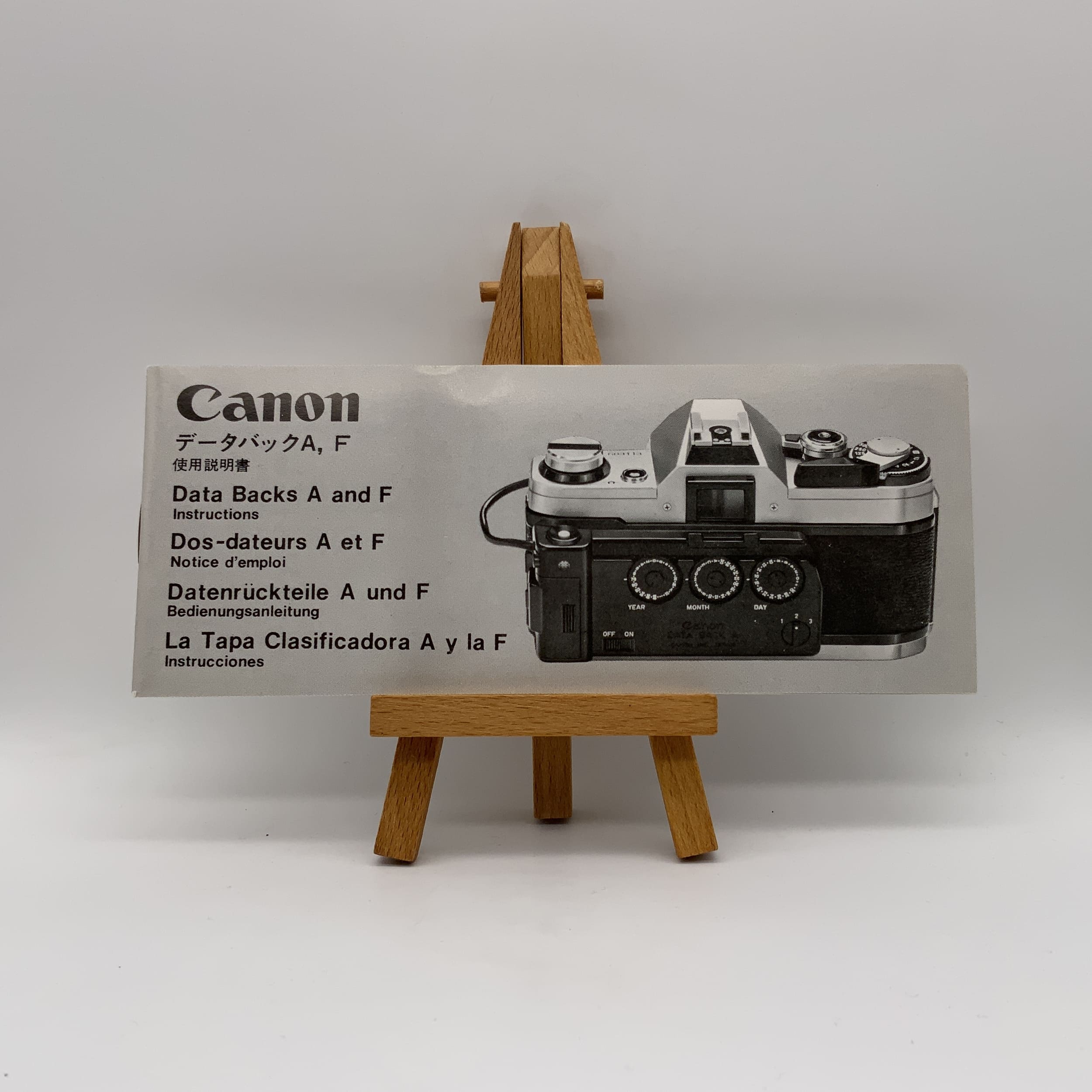 Canon Data Backs A und F Bedienungsanleitung Deutsch Gebrauchsanweisung