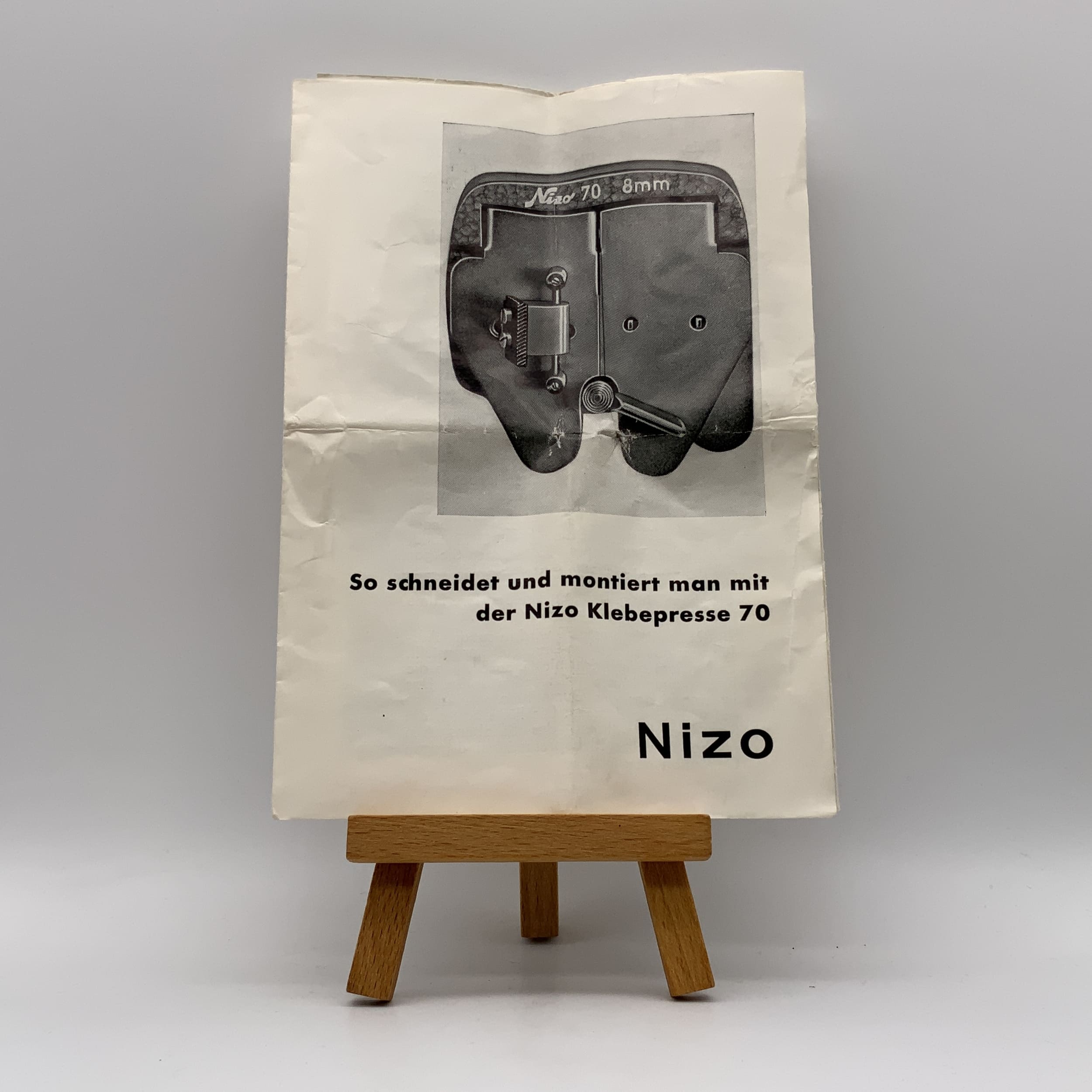 Nizo Klebepresse 70 Bedienungsanleitung Deutsch Gebrauchsanweisung