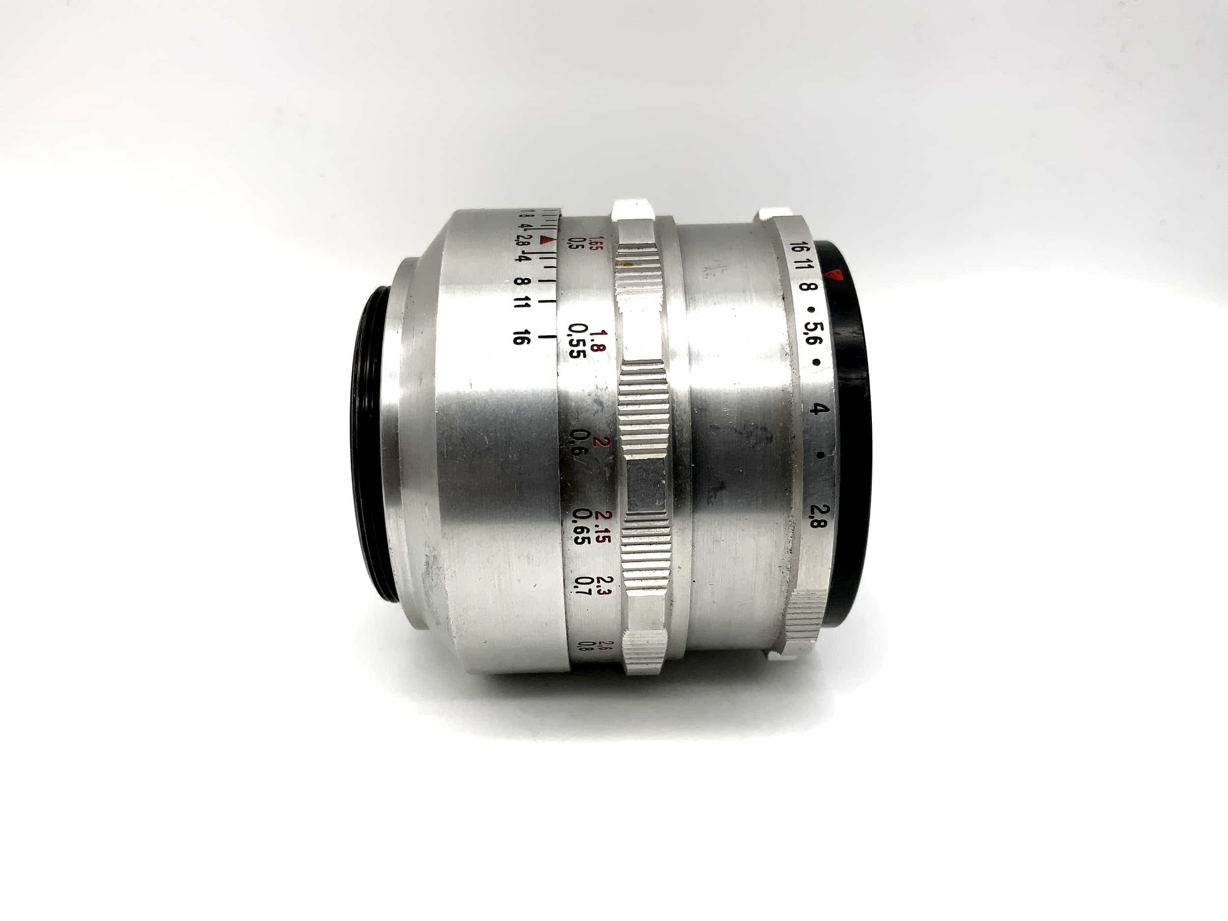 Carl Zeiss 50mm 1:2.8 Objektiv Tessar Kamera Lens (M42) Blende!