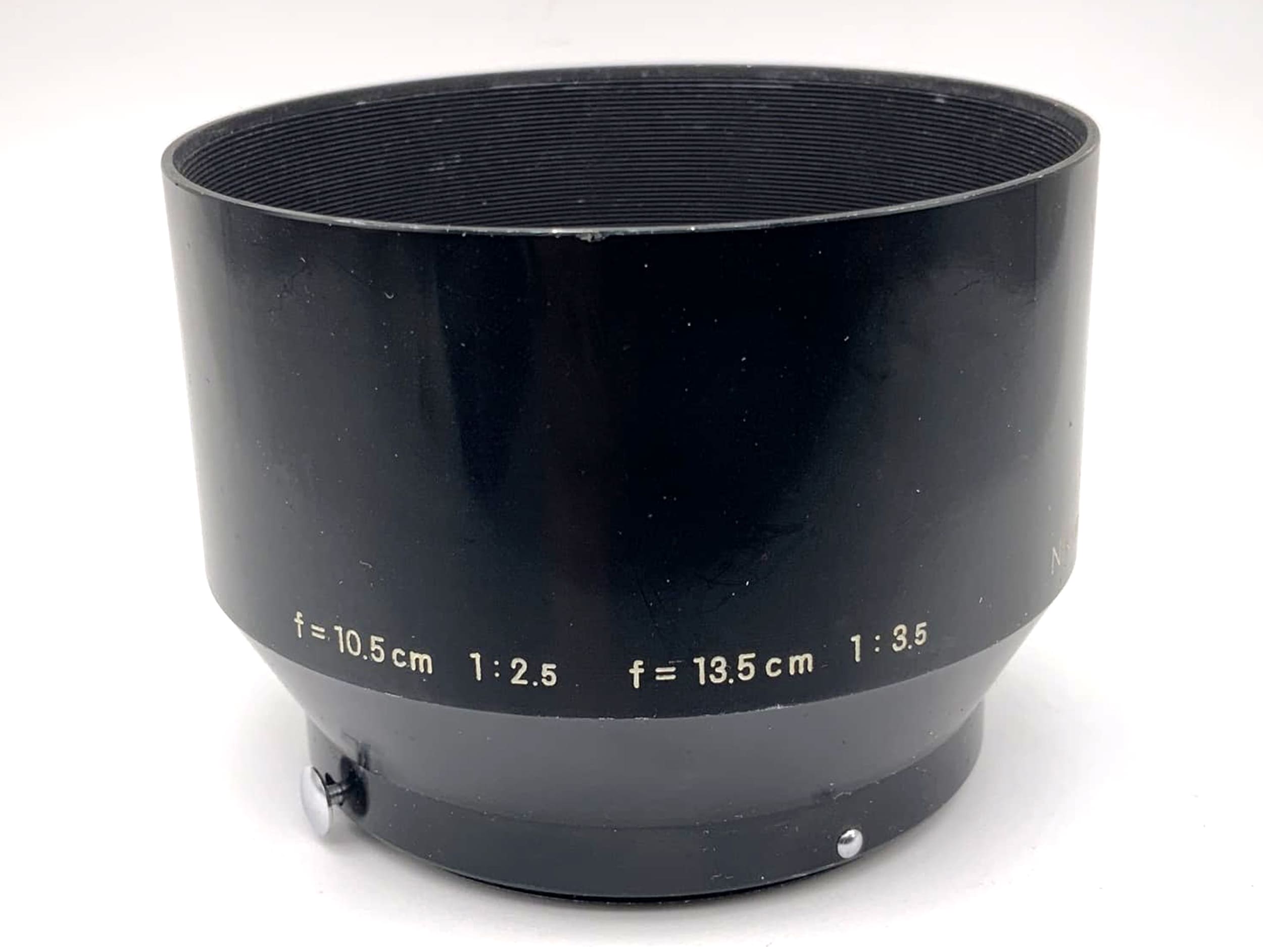 Nikon f=10.5cm 1:2.5 f=13.5cm 1:3.5 Gegenlichtblende Nikon F Metall lenshood