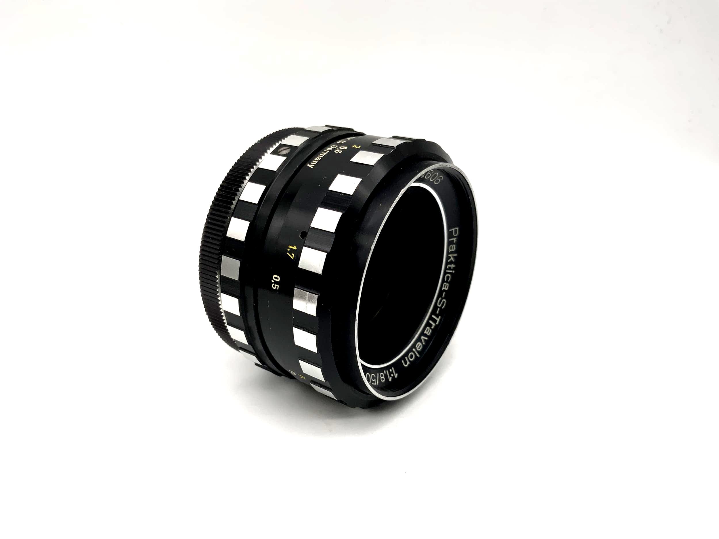 A.Schacht Ulm 50mm 1:1.8 Objektiv Praktica-S-Travelon R Lens (M42) Blende!