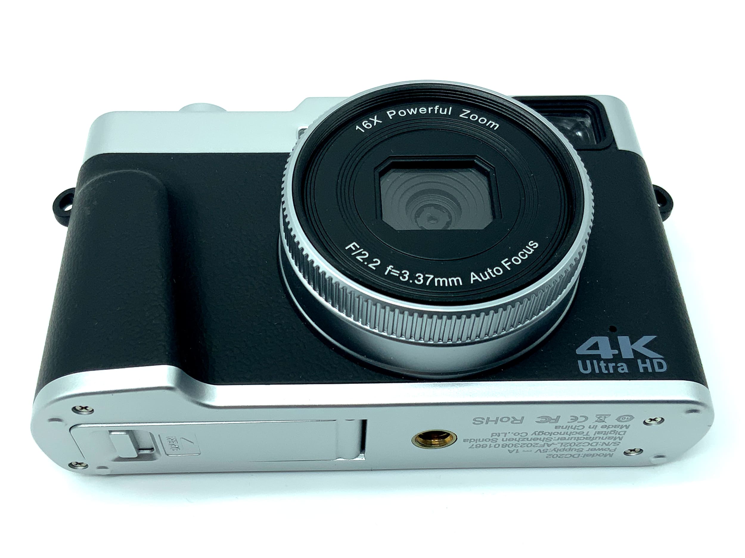 Nezini 4K Digital Camera DC202 Digitale Kompaktkamera mit 3.37mm 1:2.2