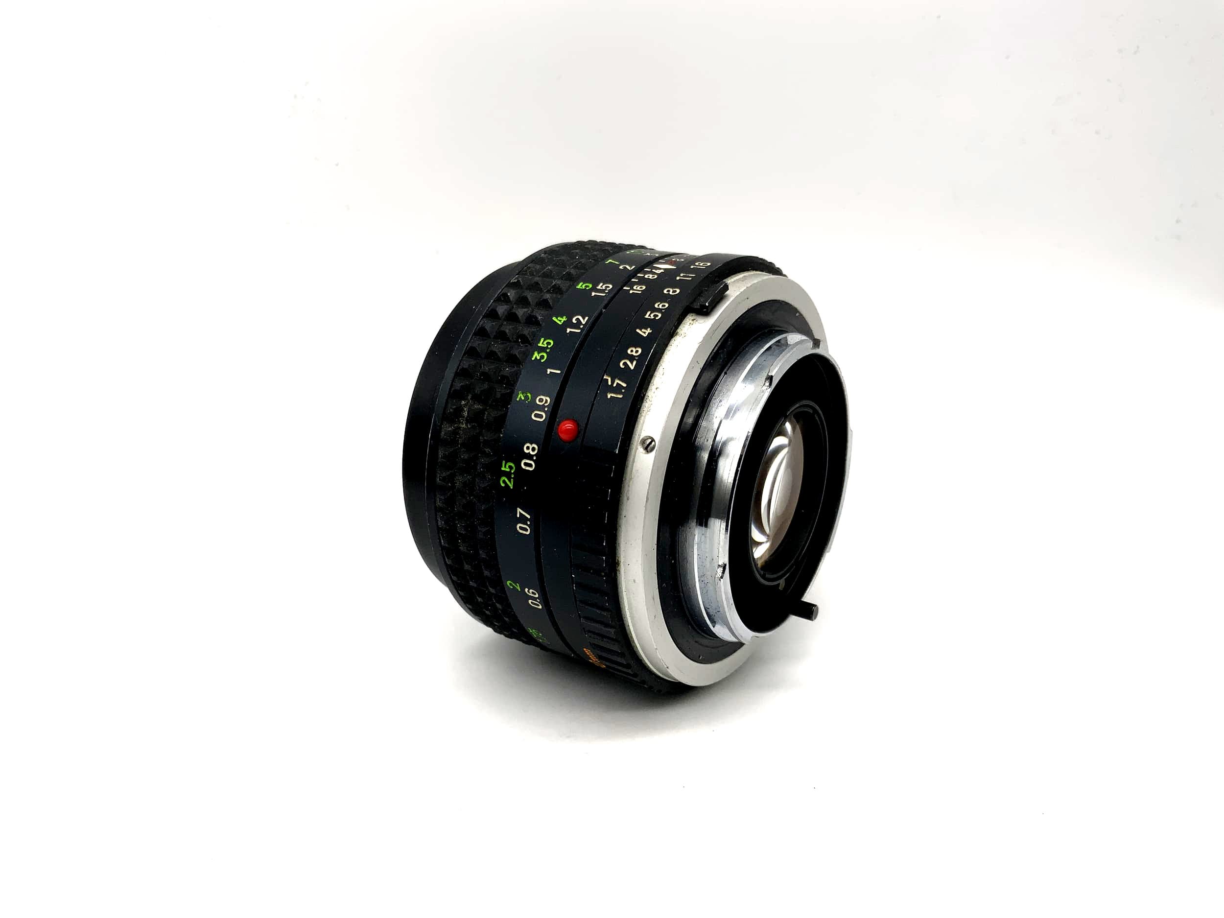 Minolta 50mm 1:1.7 Objektiv MC Rokkor-PF Kamera Lens (Minolta MD) Pilz!