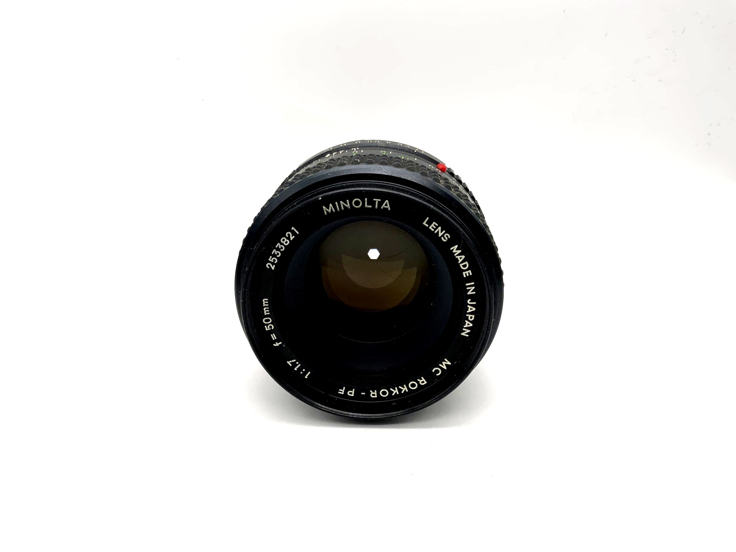 Minolta 50mm 1:1.7 Objektiv MC Rokkor-PF Kamera Lens (Minolta MD) Pilz!