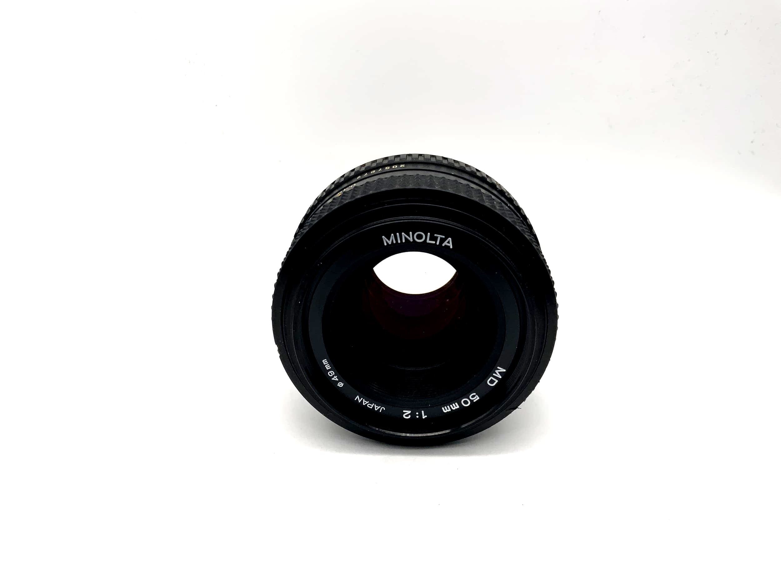 Minolta 50mm 1:2 Objektiv Kamera Lens (Minolta MD) Pilz!