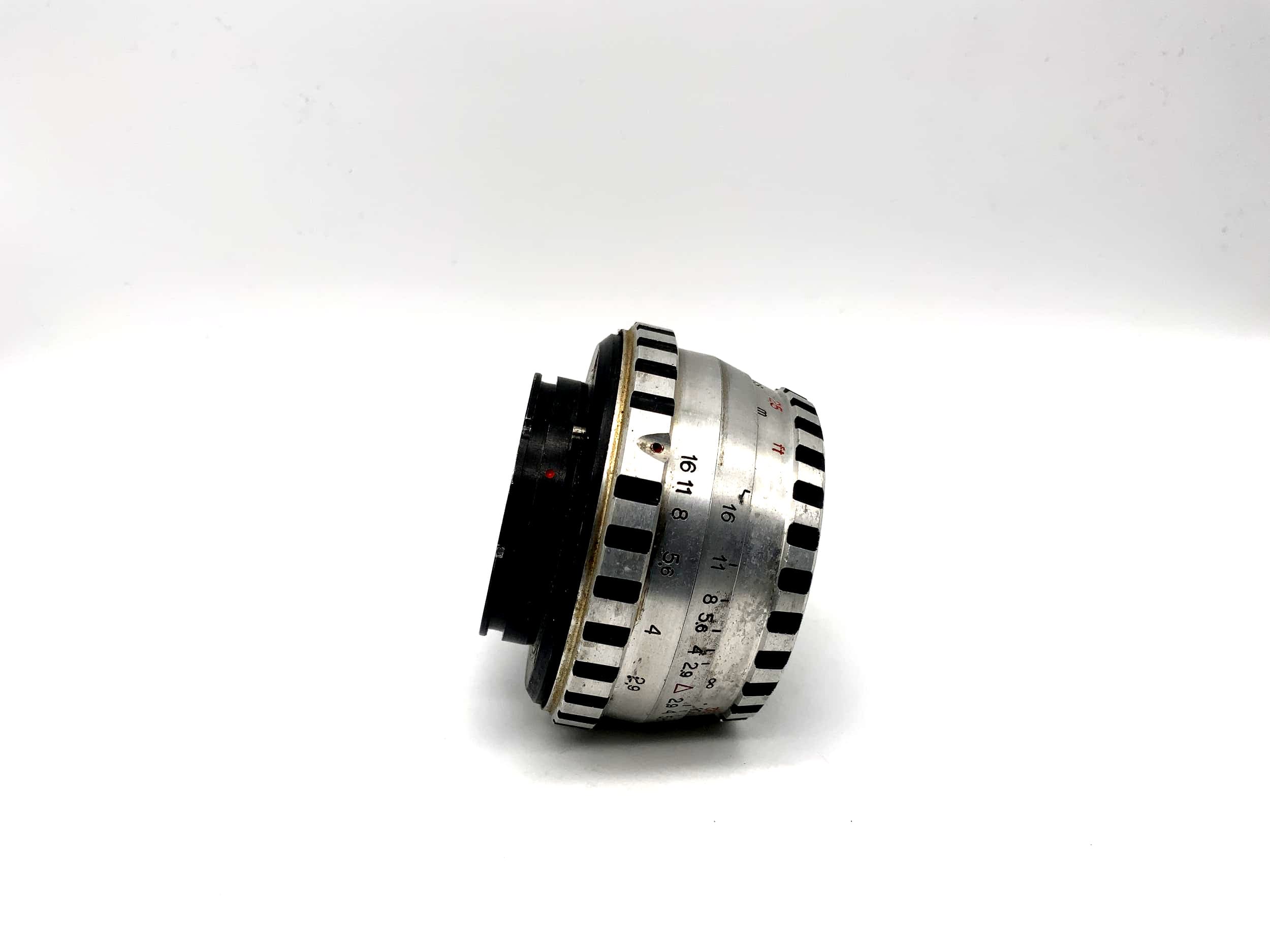 E.Ludwig 50mm 1:2.9 Objektiv Meritar Alu Kamera Lens (Exa) Pilz!