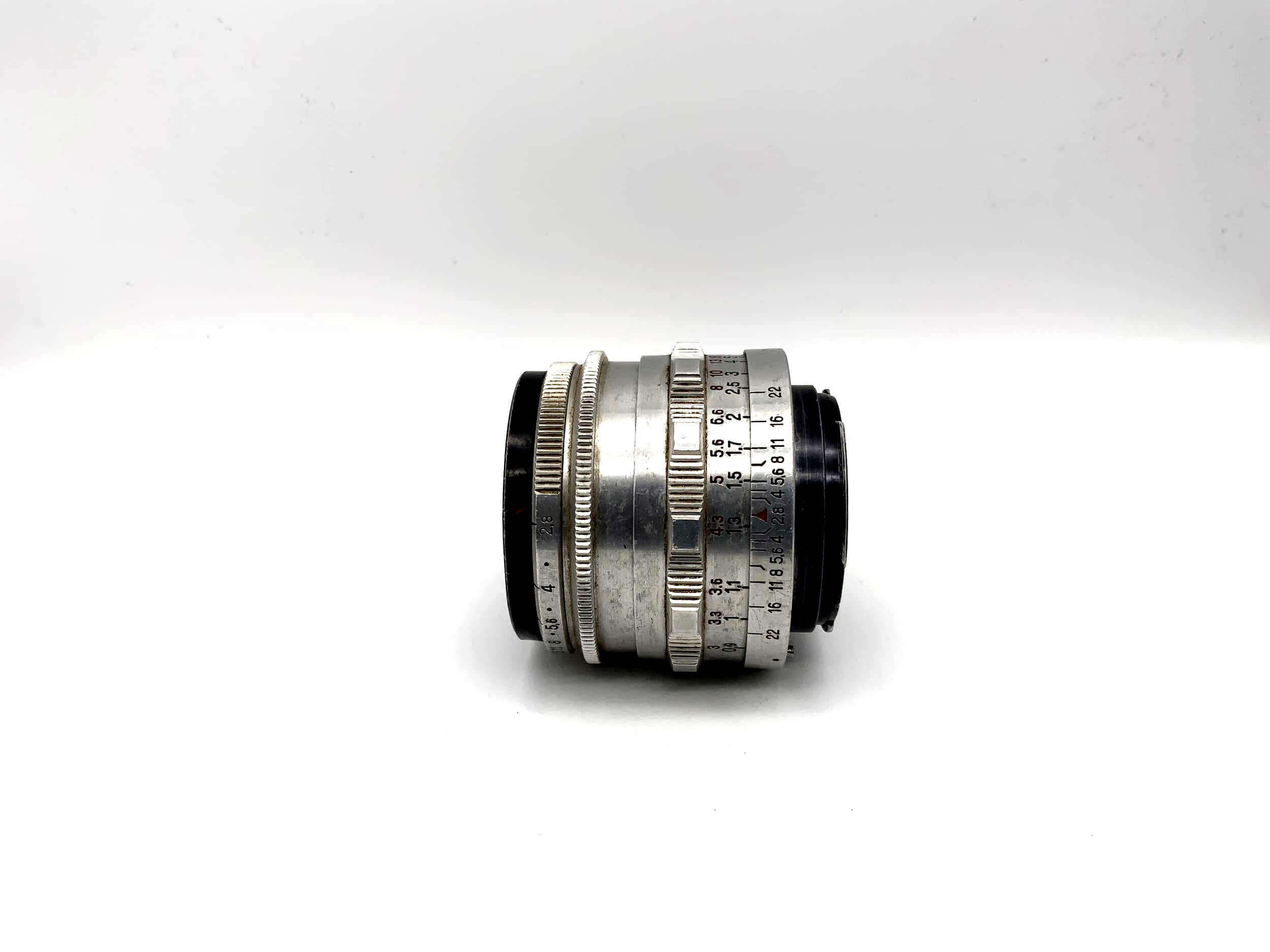 Carl Zeiss 50mm 1:2.8 Objektiv Tessar red T rot T Kamera Lens (Exa) Pilz!