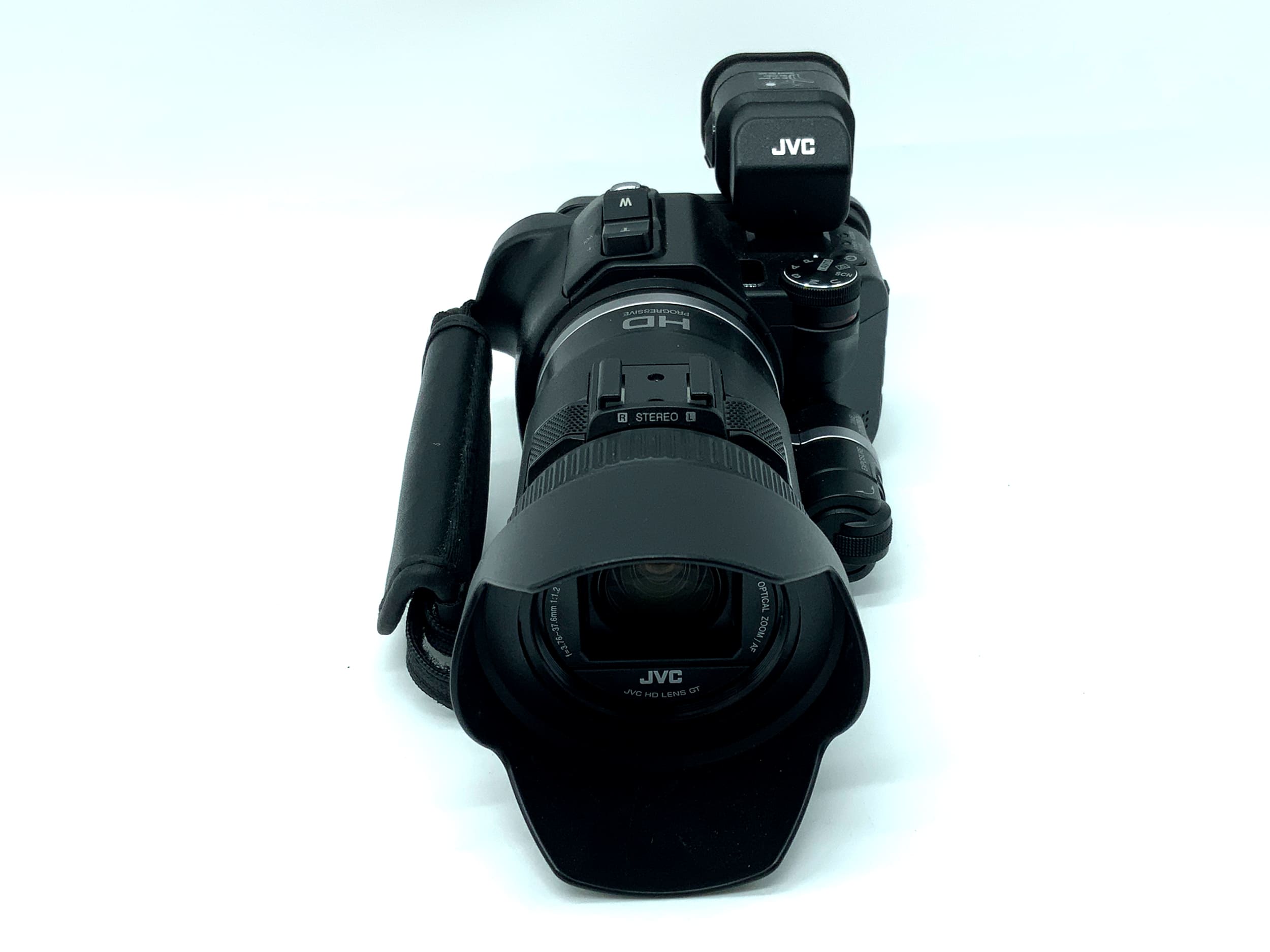 JVC GC-PX100BE Camcorder mit 3.76-37.6mm 1:1.2 Videokamera mit Akku