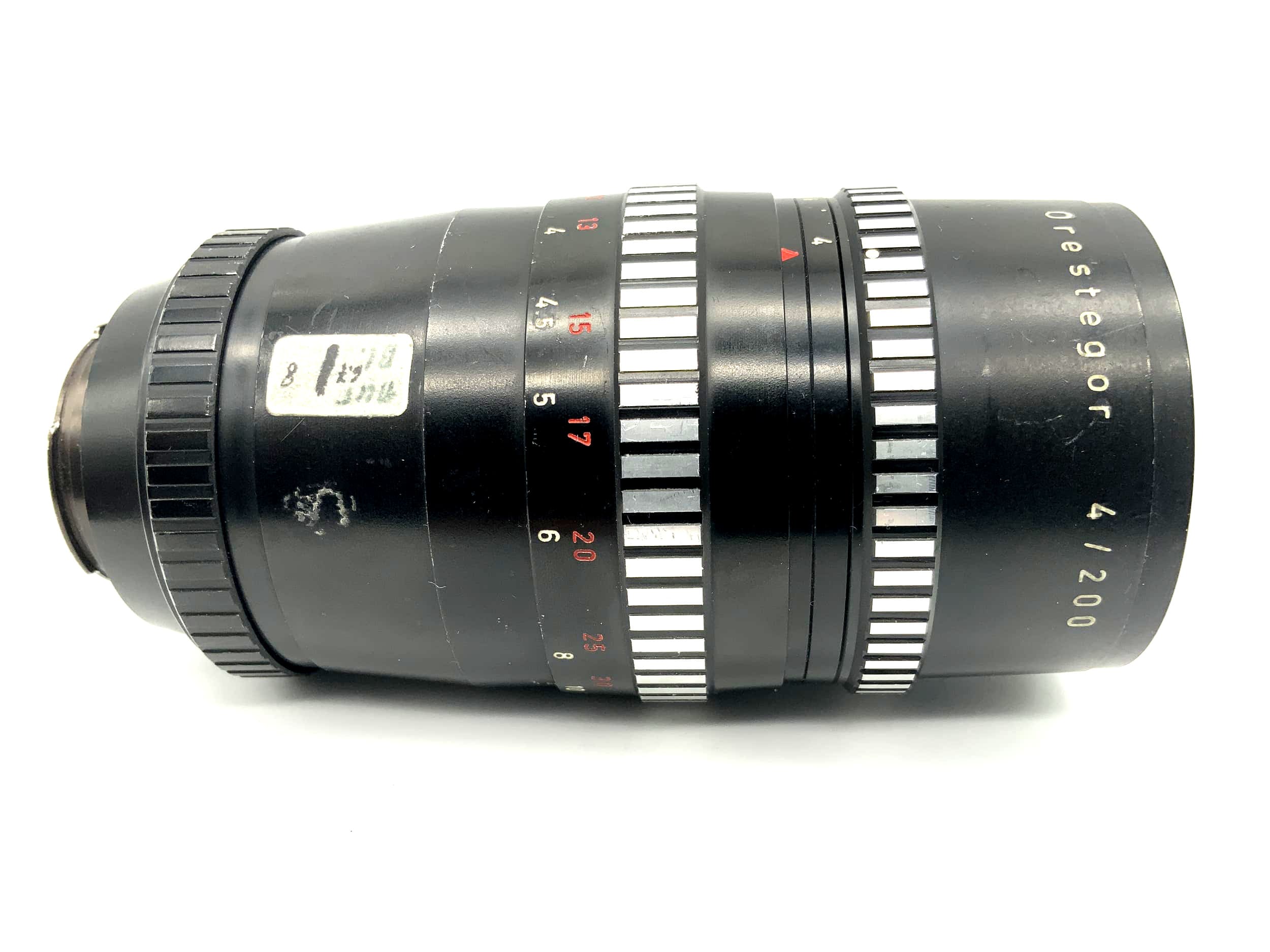 Meyer Optik Görlitz 200mm 1:4 Objektiv Orestegor Kamera Lens (Exa) Blende!