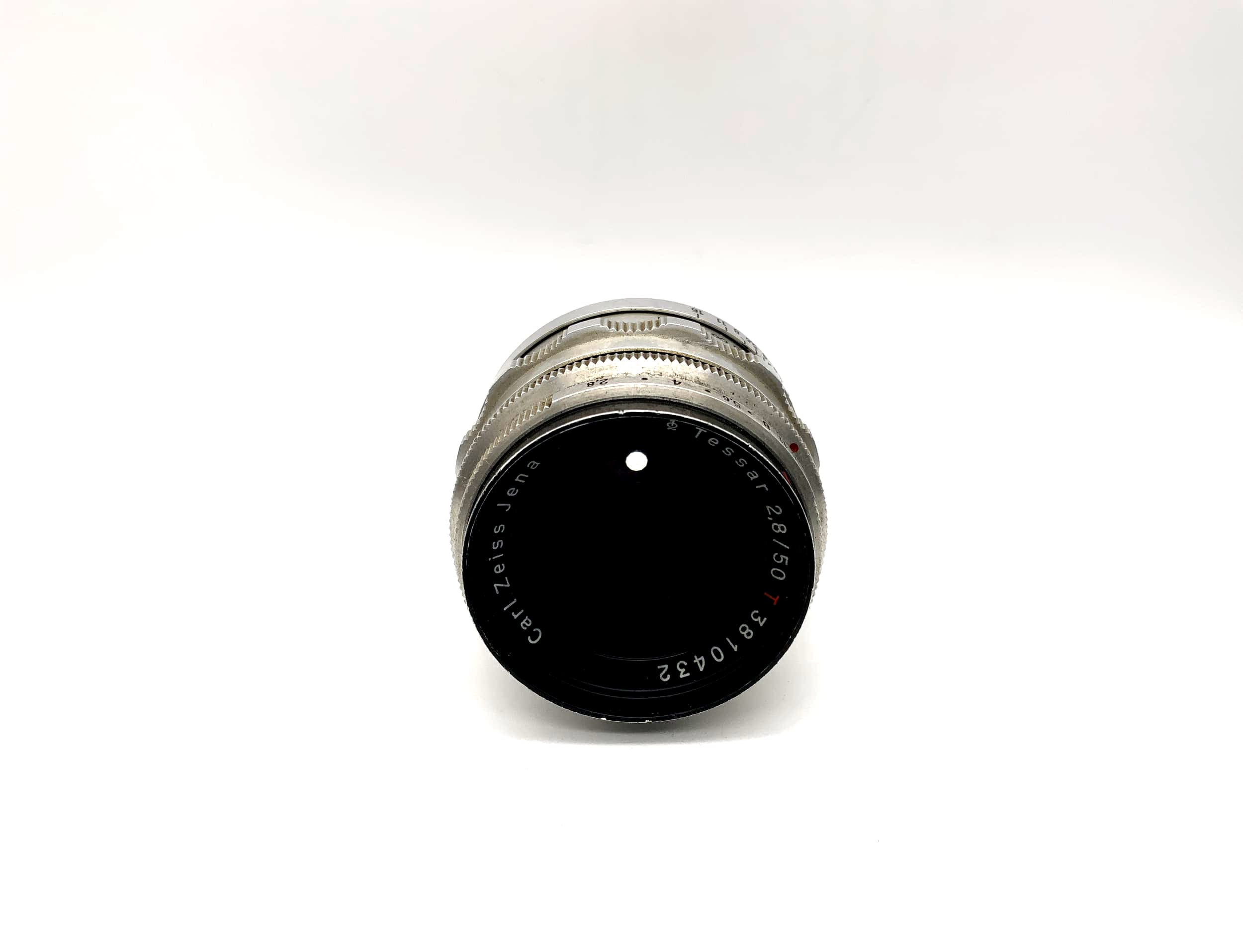 Carl Zeiss 50mm 1:2.8 Objektiv Tessar Q1 compact 12 Blades red T Lens (M42)