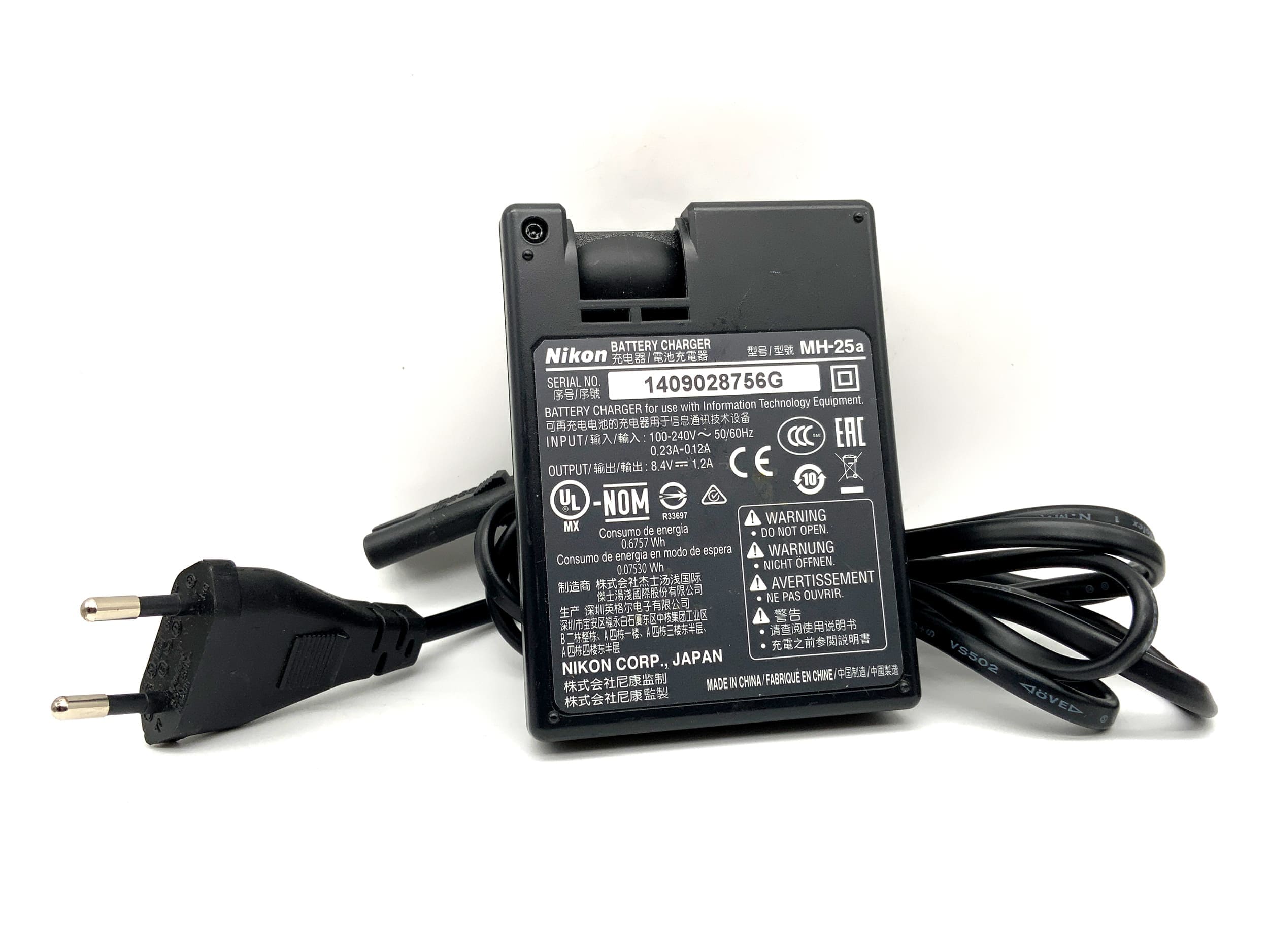 Nikon MH-25a Ladegerät EN-EL15|EN-EL15a|EN-EL15b|EN-EL15c Battery Charger