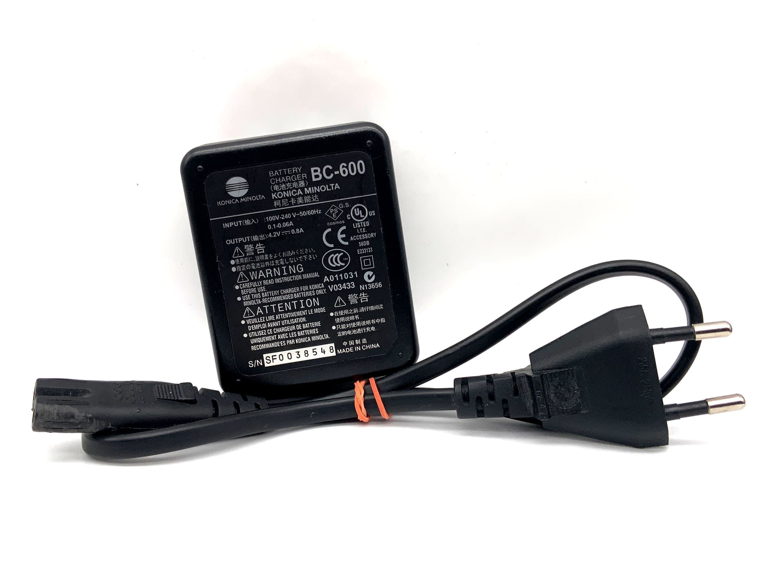 Minolta BC-600 Ladegerät NP-500|NP-600|DR-LB4 Battery Charger Power Adaptor