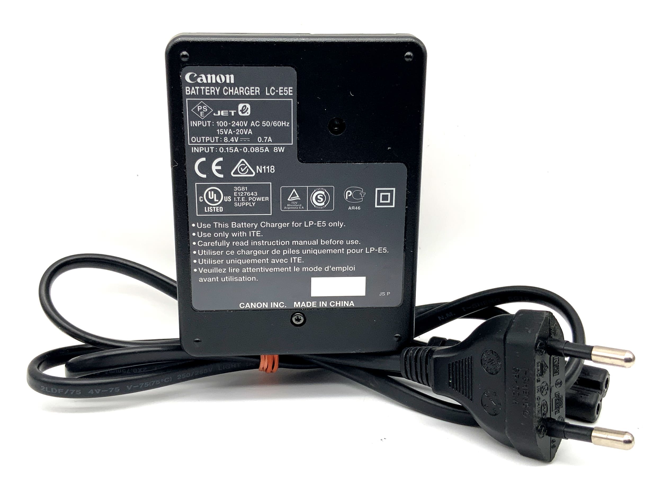 Canon LC-E5E Ladegerät LP‑E5 Battery Charger Power Adaptor