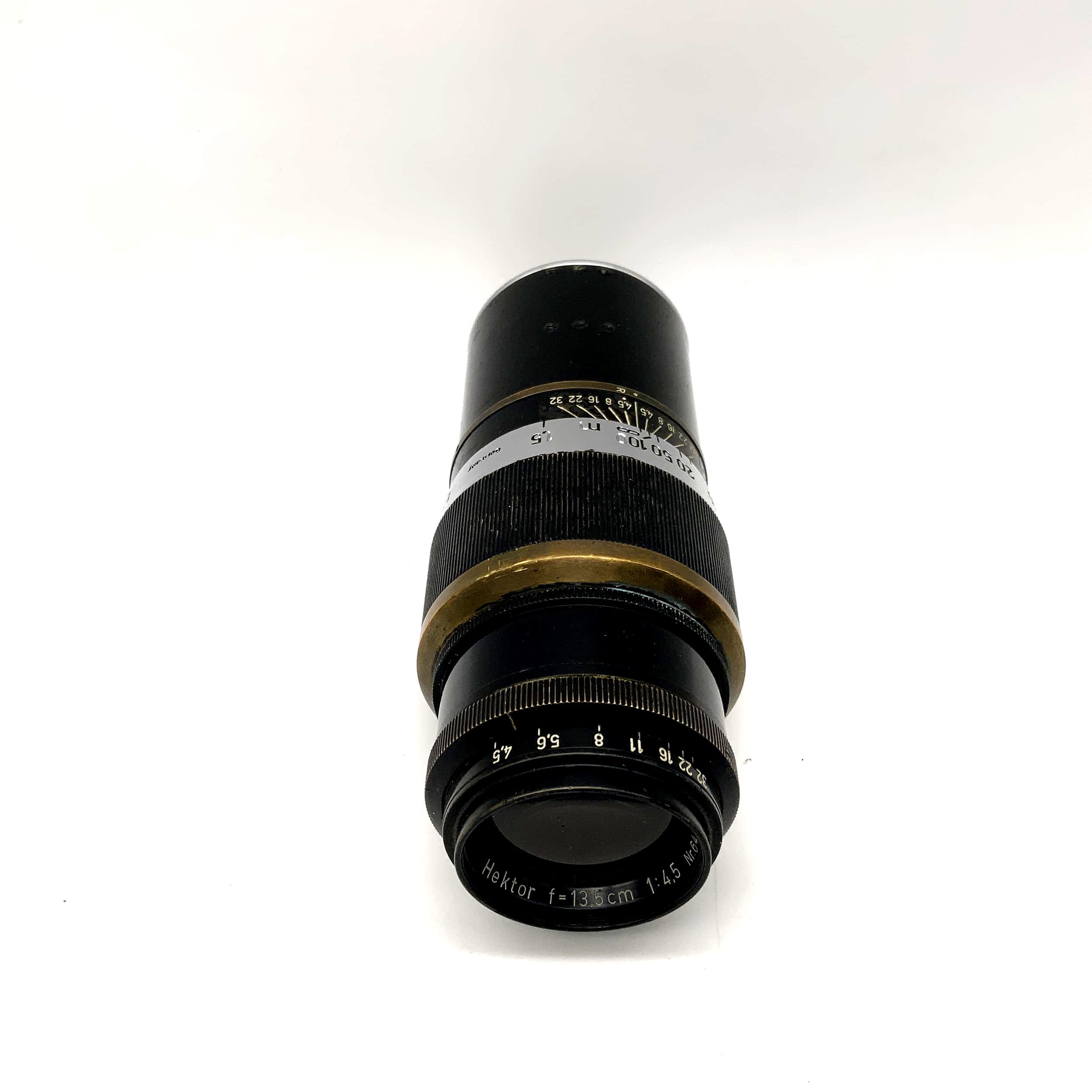 Leitz Wetzlar 13,5cm 1:4.5 Objektiv 135mm Leica Hektor Black paint Lens (M39)