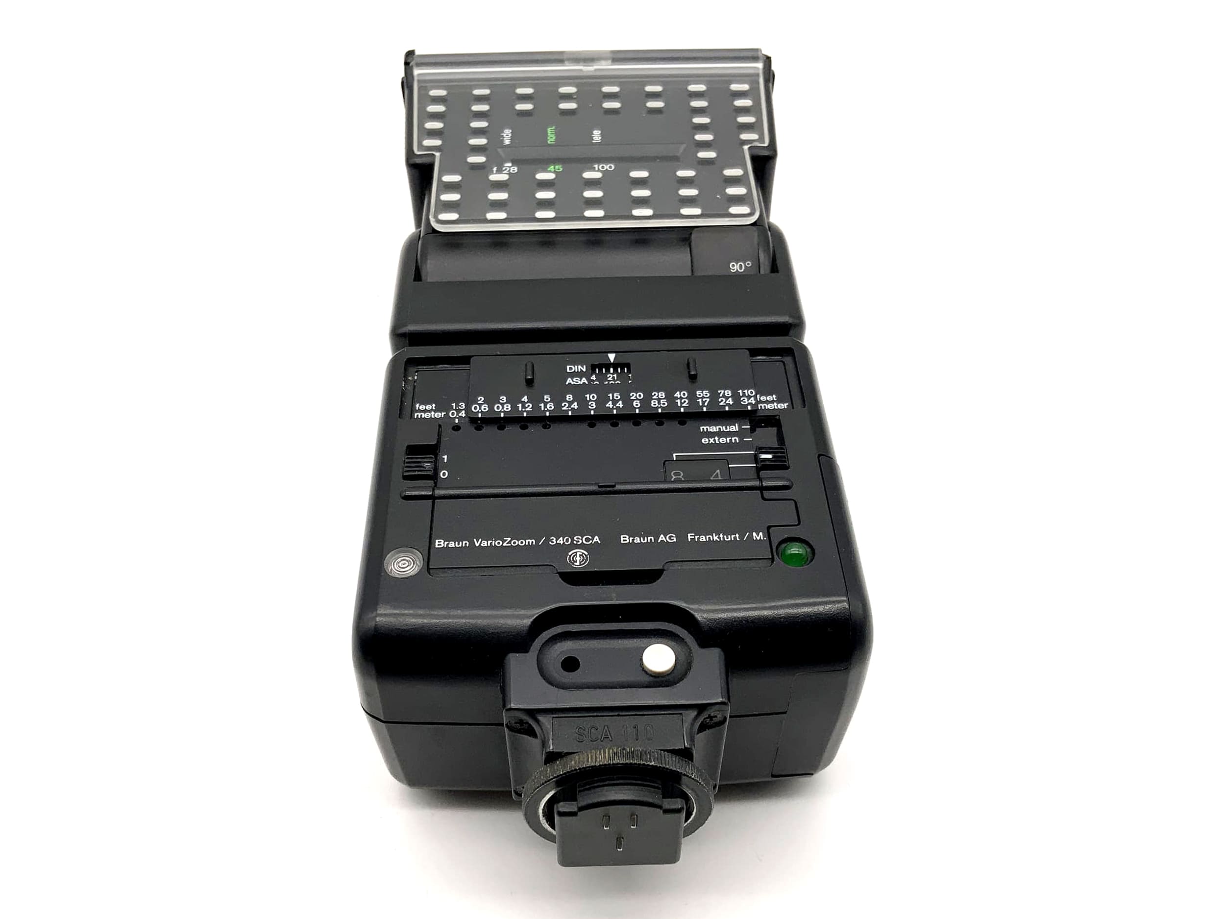 Braun Vario Zoom 340 Blitz SCA 110 Canon Blitzgerät Aufsteckblitz Flash Licht