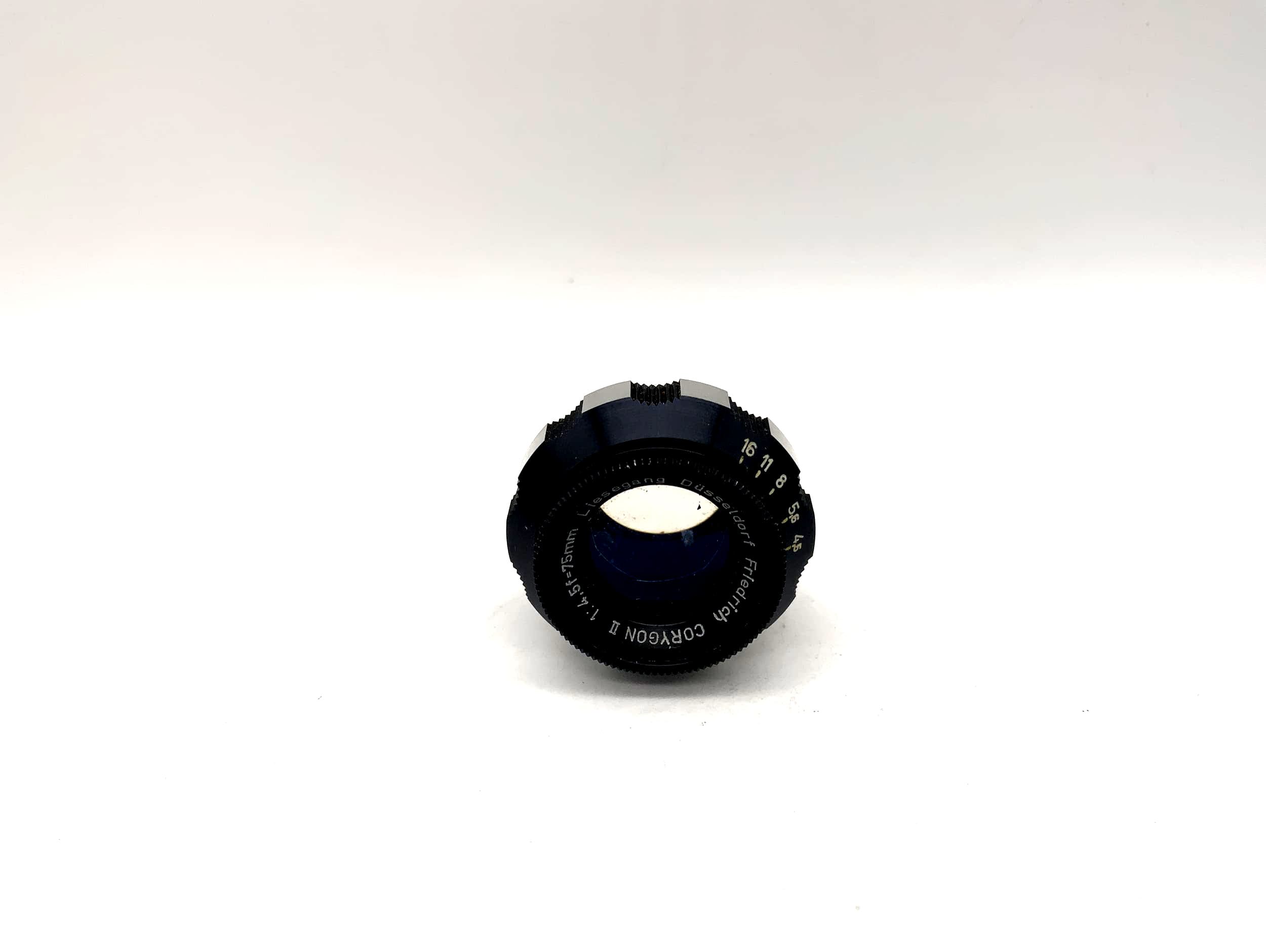 Friedrich Düsseldorf 75mm 1:4.5 Vergrößerungsobjektiv Corygon II (25mm Gewinde)