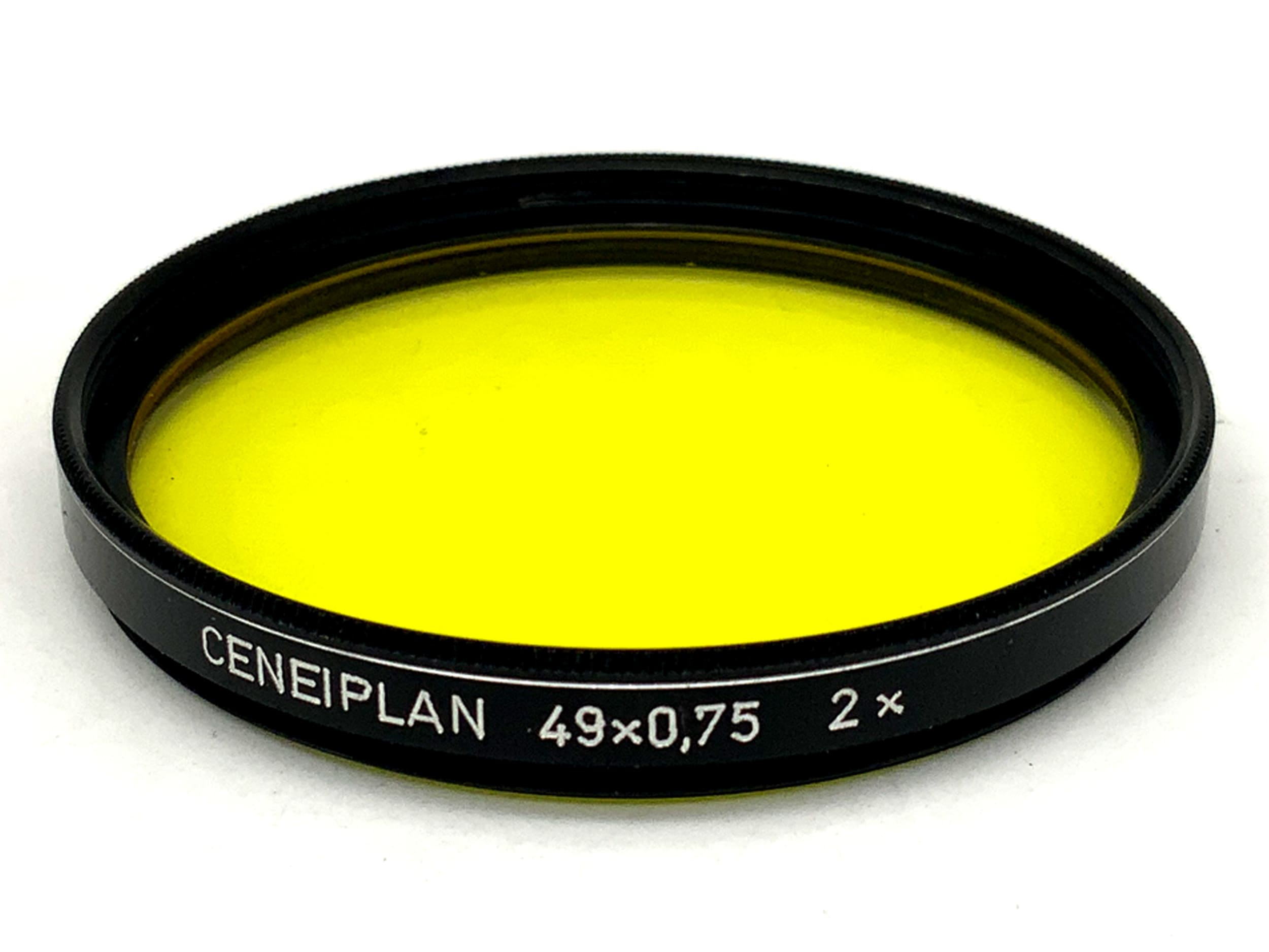 Ceneiplan Farbfilter 49x0,75 2x Gelb Yellow Filter 49mm Kreisförmig