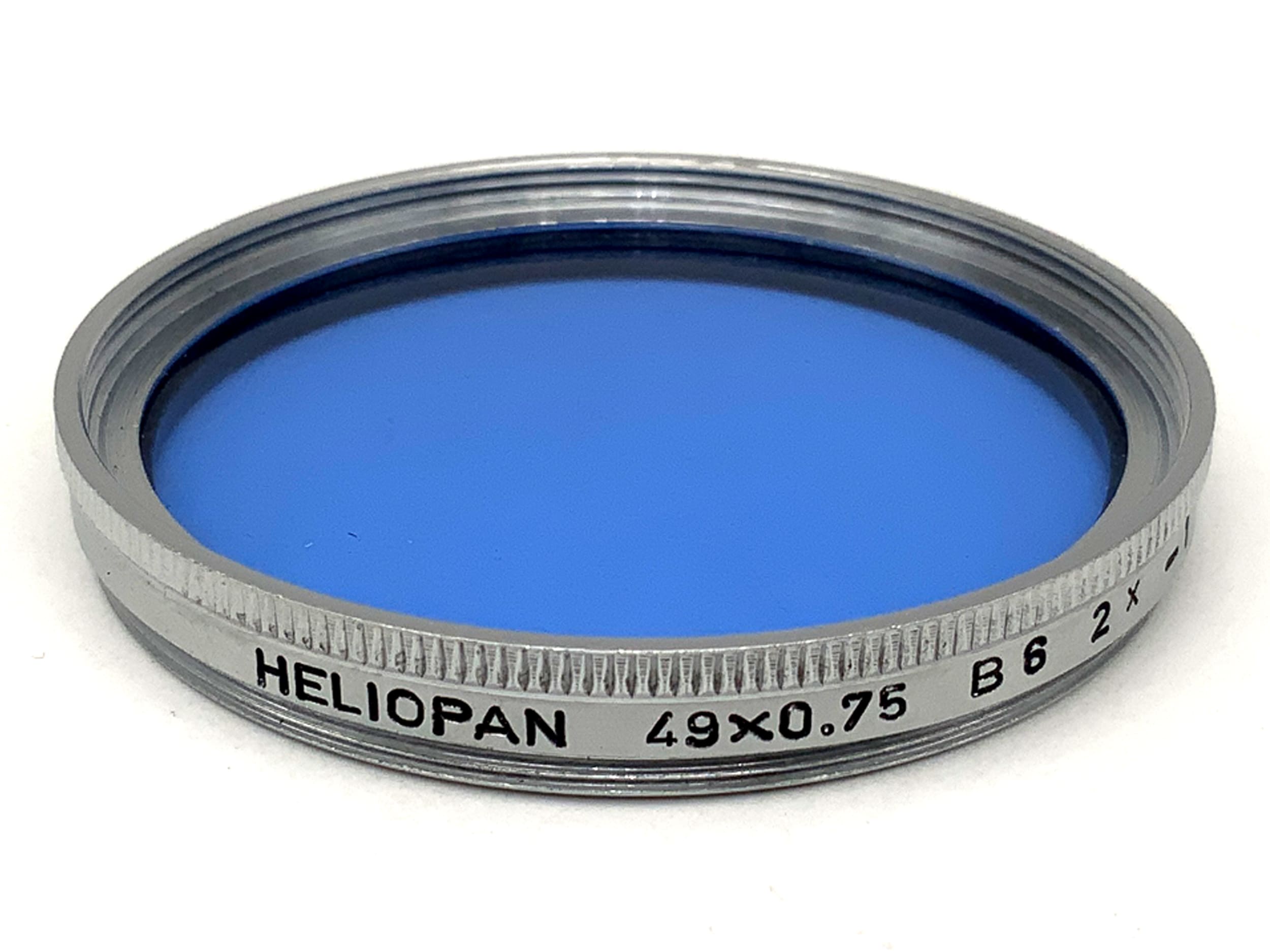 Heliopan Farbfilter 49x0,75 B6 2x -1 Blau Blue Filter 49mm Kreisförmig