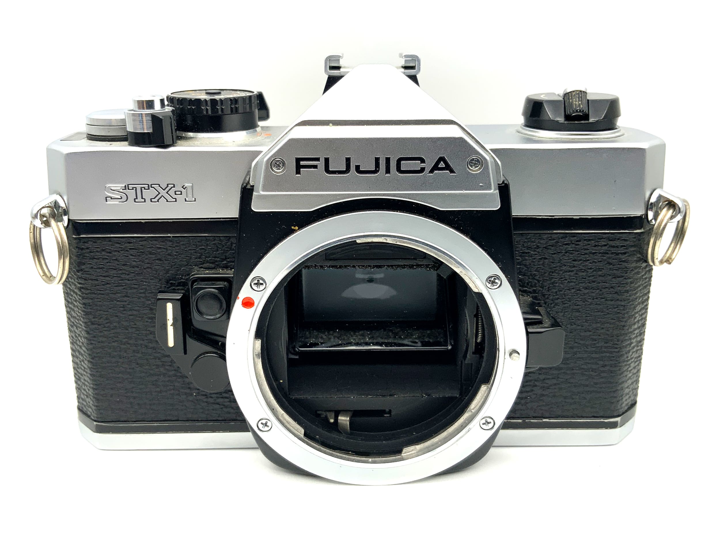 Fujica STX-1 35mm Spiegelreflexkamera SLR Body Gehäuse (Fujica X) !Beli defekt!