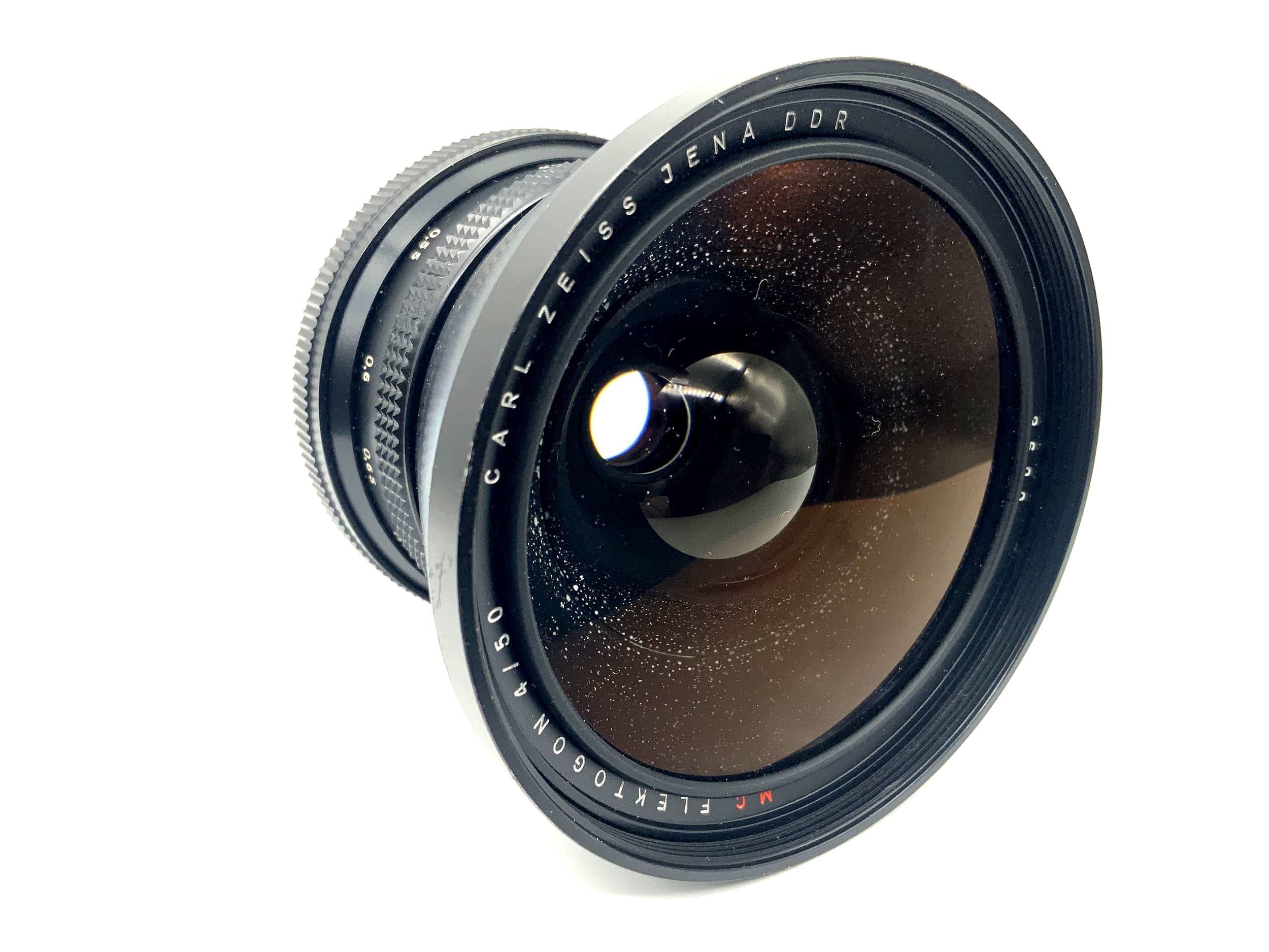 Carl Zeiss 50mm 1:4 Objektiv Flektogon MC Multi Coated (Pentacon Six) Text lesen