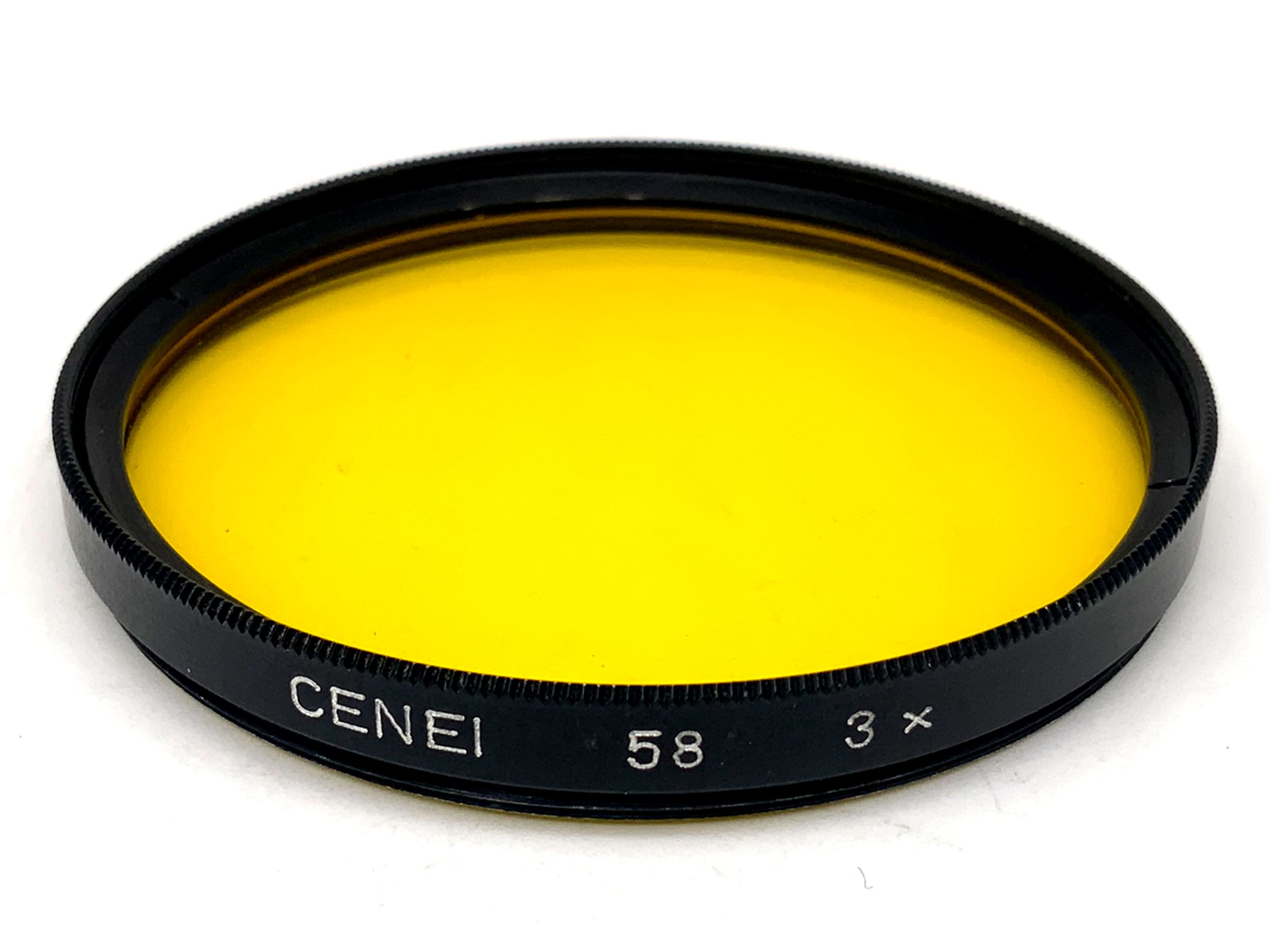 Cenei Farbfilter gelb yellow 3x Filter 58mm Kreisförmig Filtergewinde