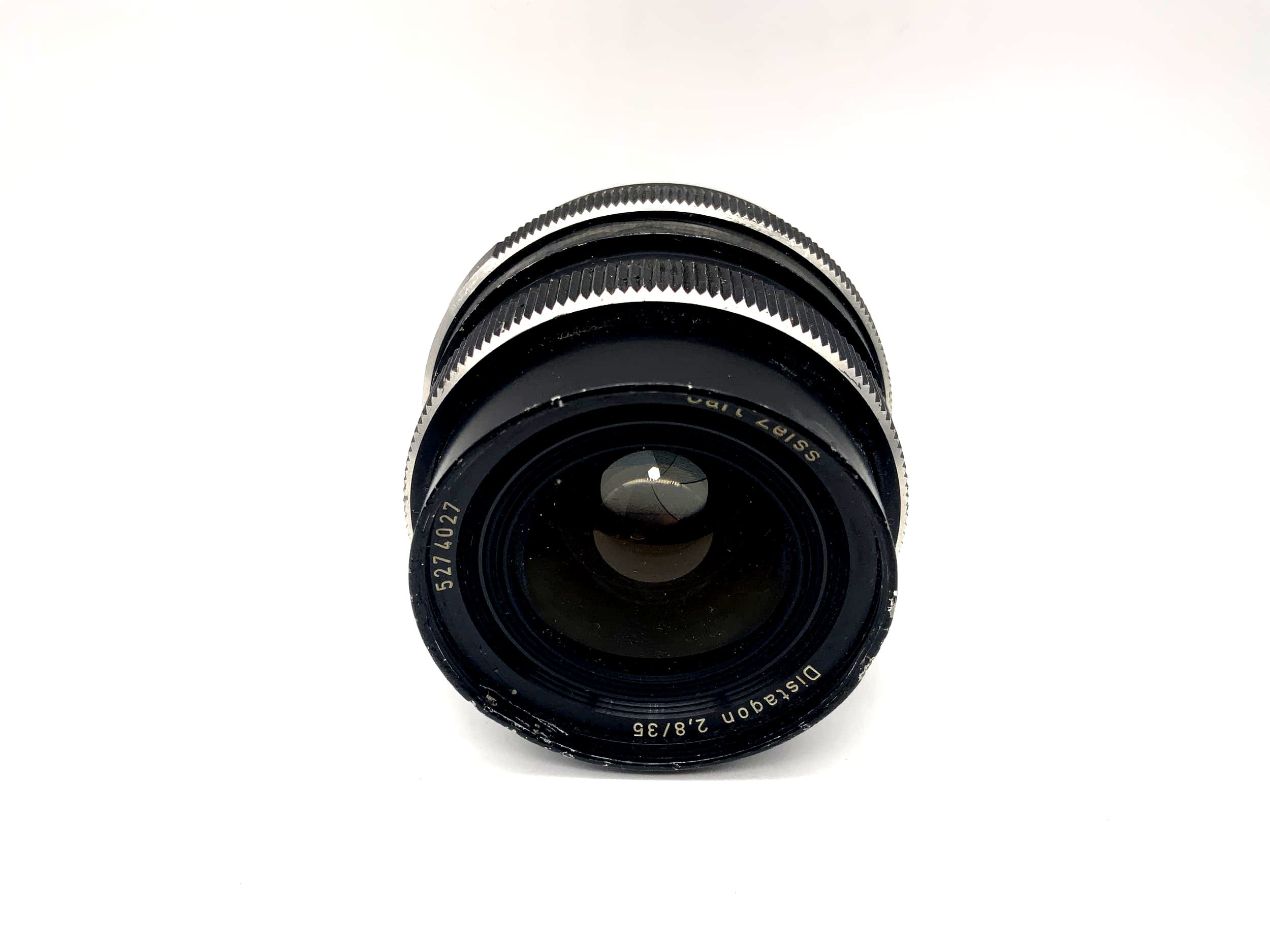 Carl Zeiss 35mm 1:2.8 Objektiv Distagon Camera Lens (Rollei QBM) Text lesen