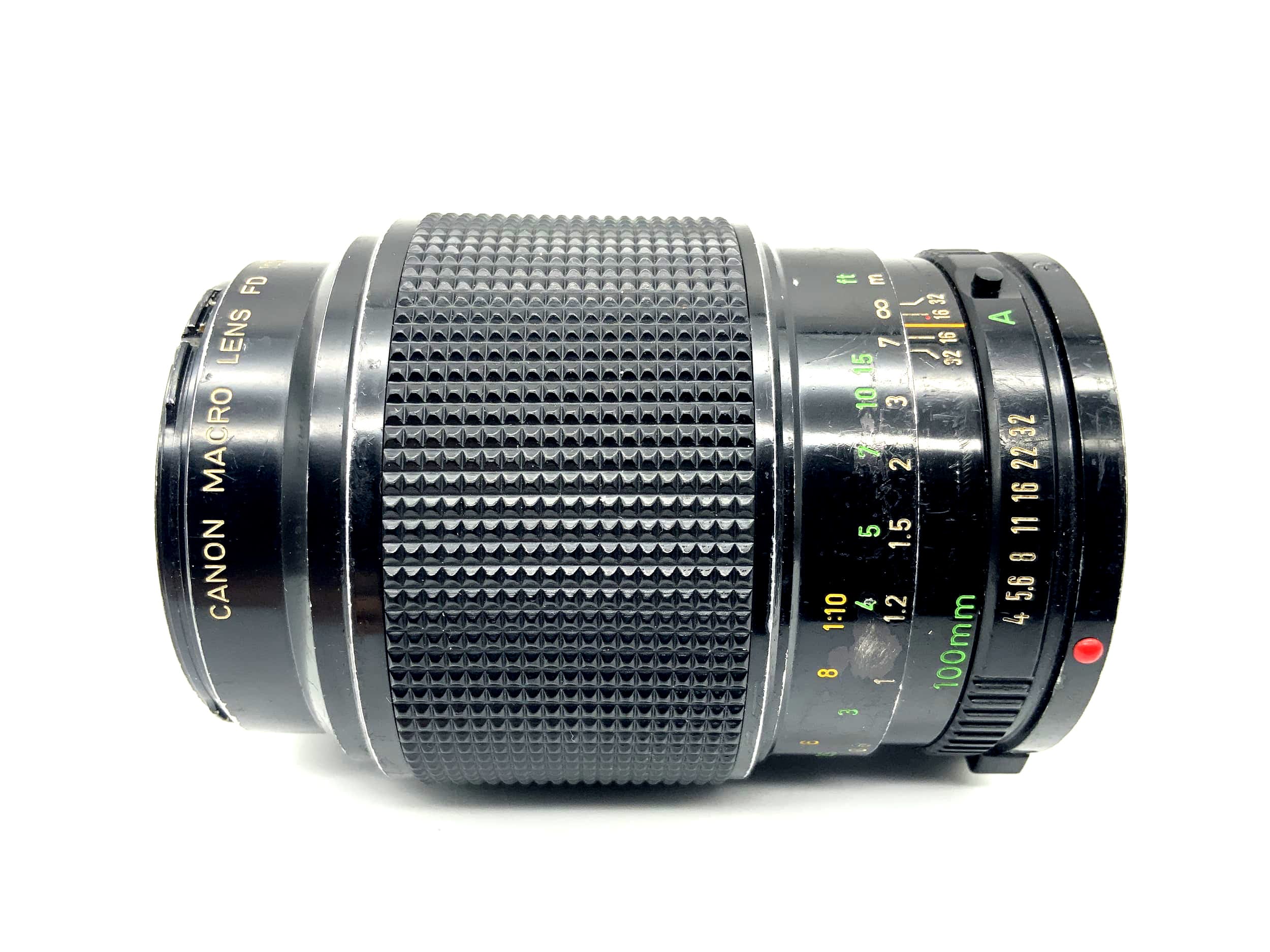 Canon 100mm 1:4 Objektiv Macro Lens FD Kamera Camera Lens (Canon FD) Text lesen