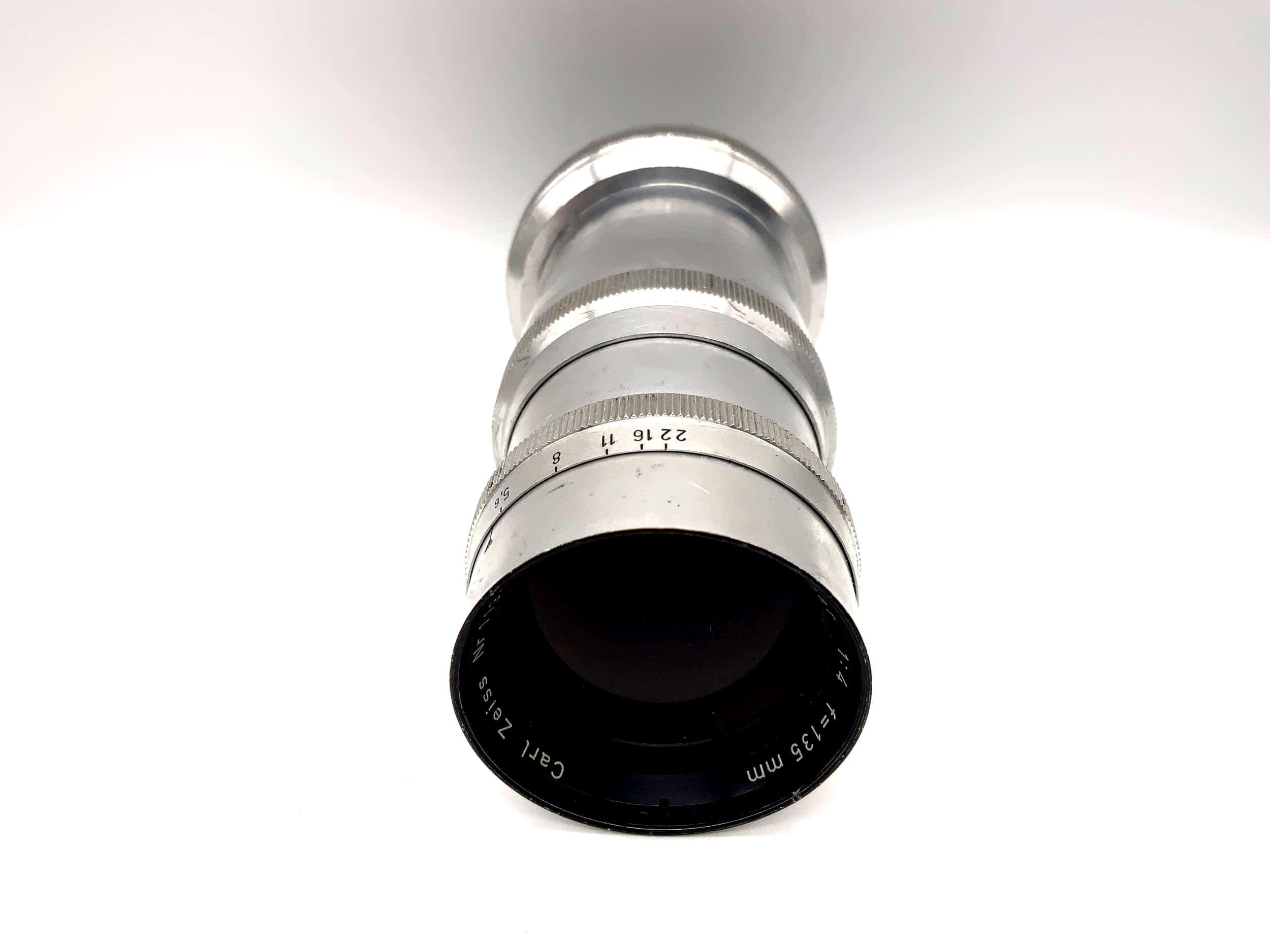 Carl Zeiss 135mm 1:4 Objektiv Sonnar Kamera Camera Lens (Contax RF) Text lesen