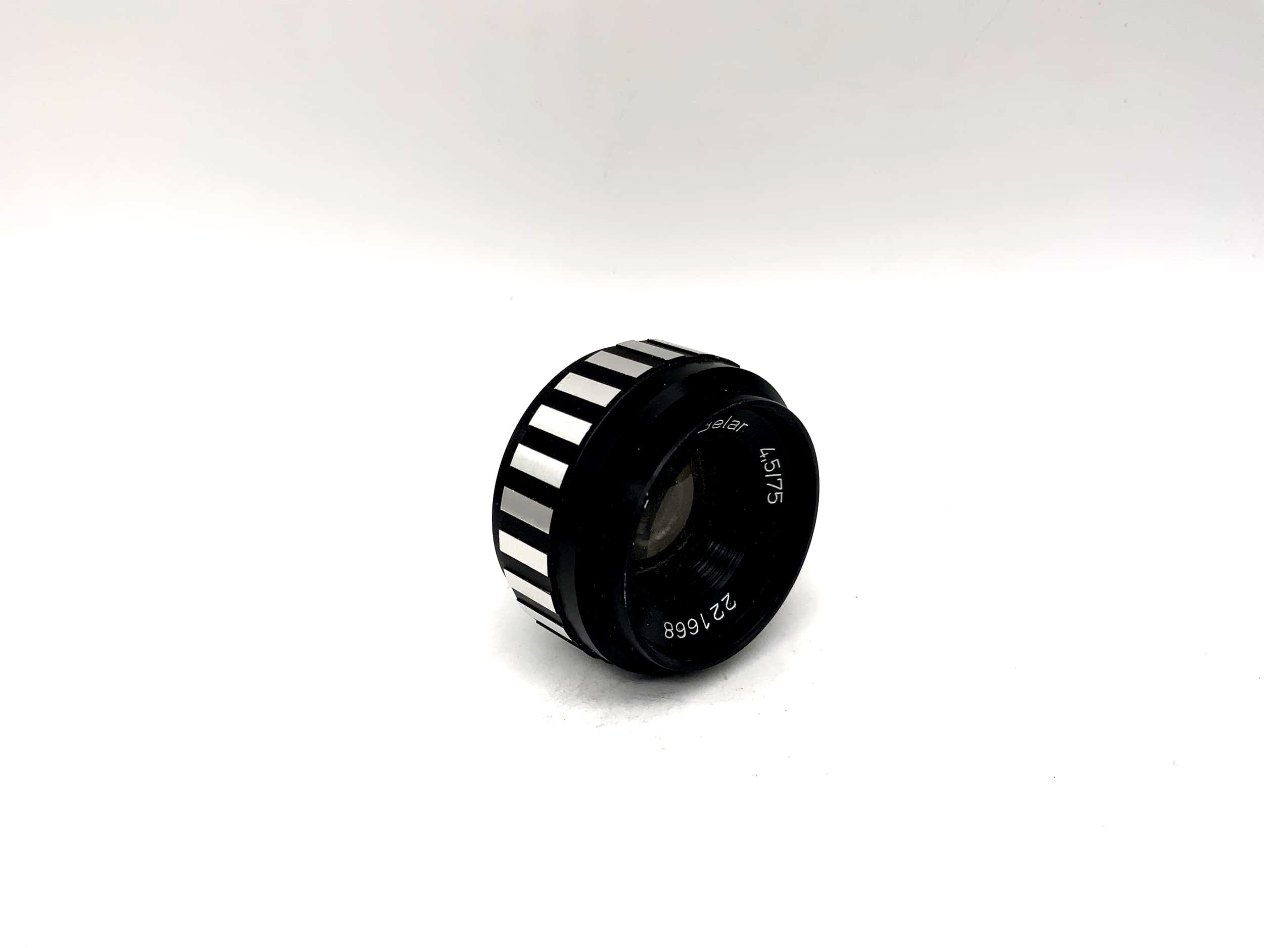Meopta 75mm 1:4.5 Vergrößerungsobjektiv Belar Enlarger Zebra (23,5mm Gewinde)