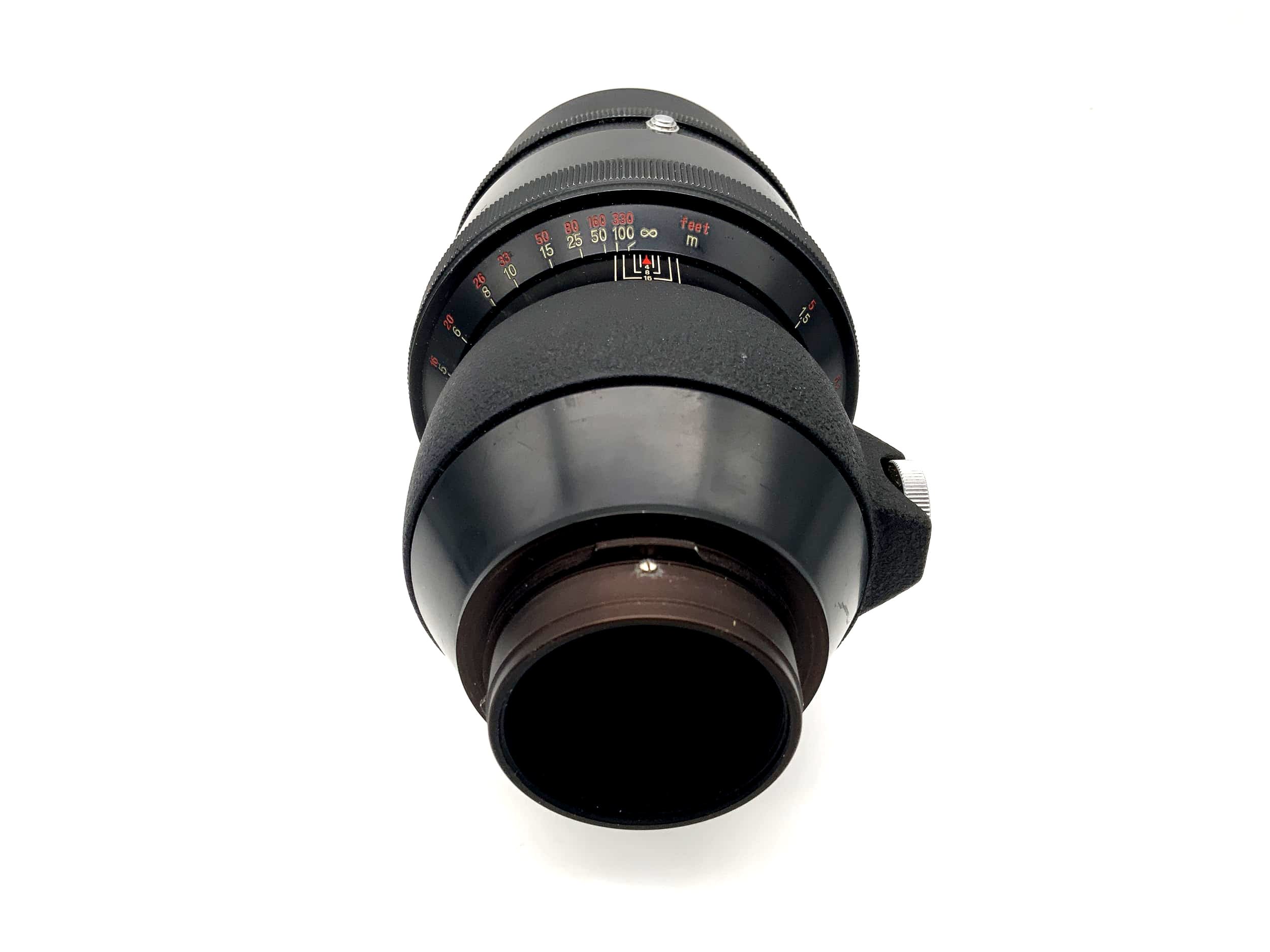 Carl Zeiss 180mm 1:2.8 Objektiv Sonnar aus Jena Lens (Praktina) Text lesen