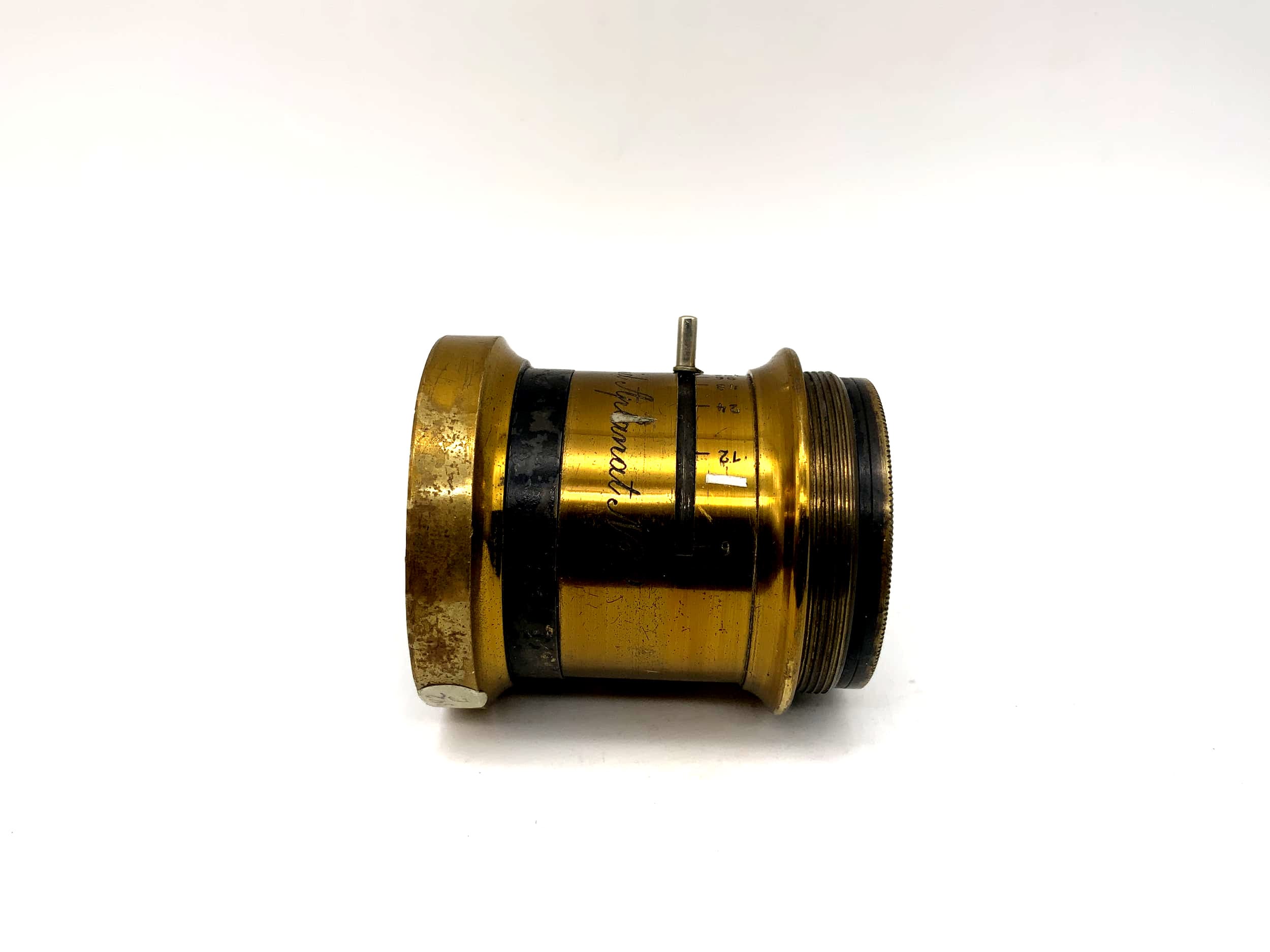 25cm Objektiv 250mm Rapid Aplanat No.2 Messingobjektiv Brass (36mm Gewinde)