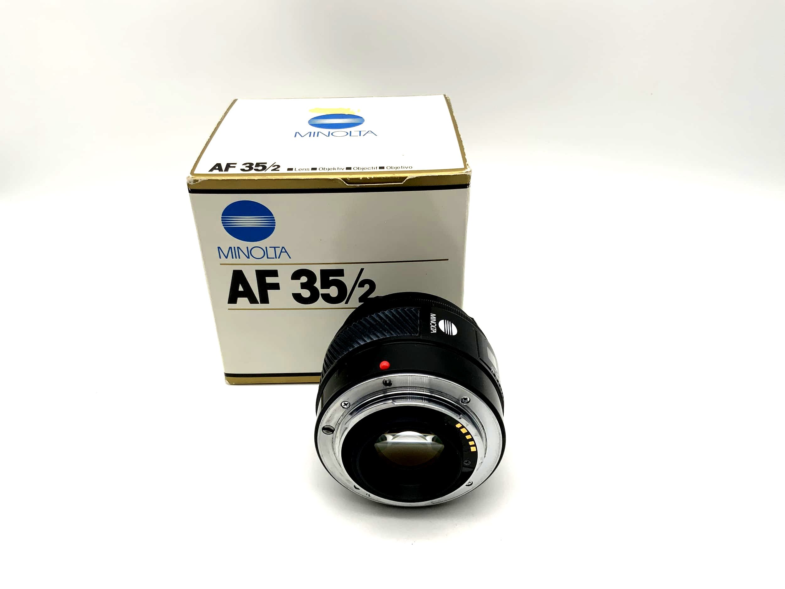 Minolta 35mm 1:2 Objektiv AF Lens mit OVP Kamera Camera Lens (Minolta AF/Sony A)