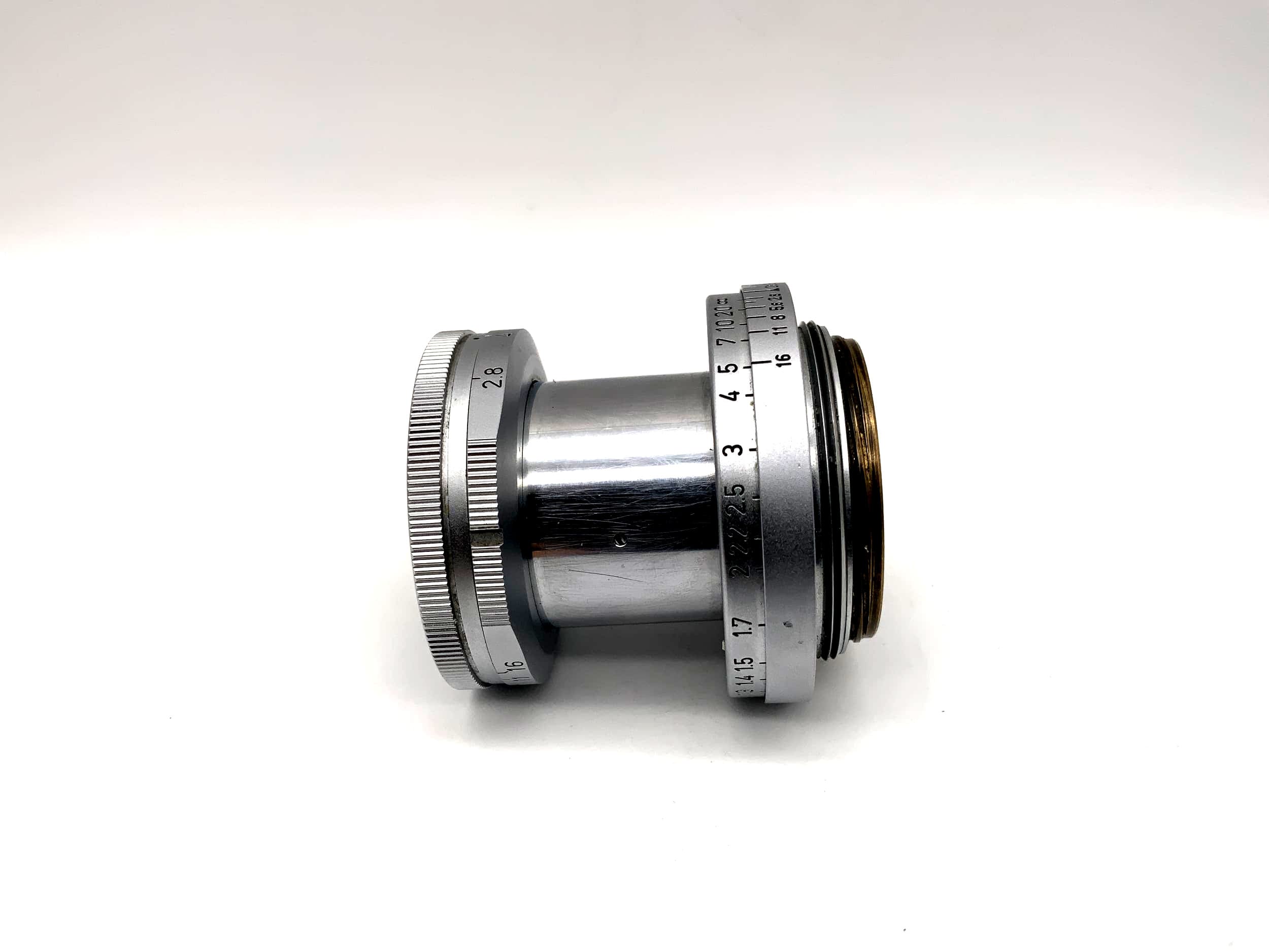 Leitz Wetzlar 5cm 1:2.8 Objektiv L39 50mm von 1956 Nr.1438717 für Leica (M39)