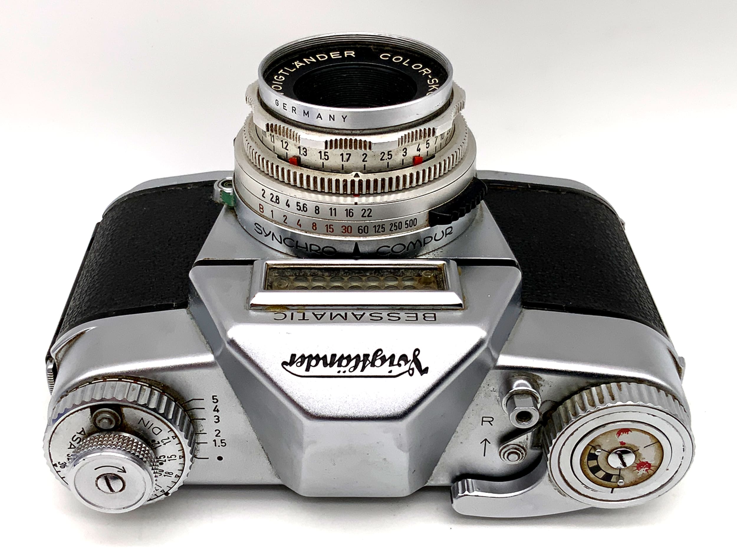 Voigtländer Bessamatic 35mm SLR mit Color-Skopar X 1:2.8/50 Synchro Compur Body