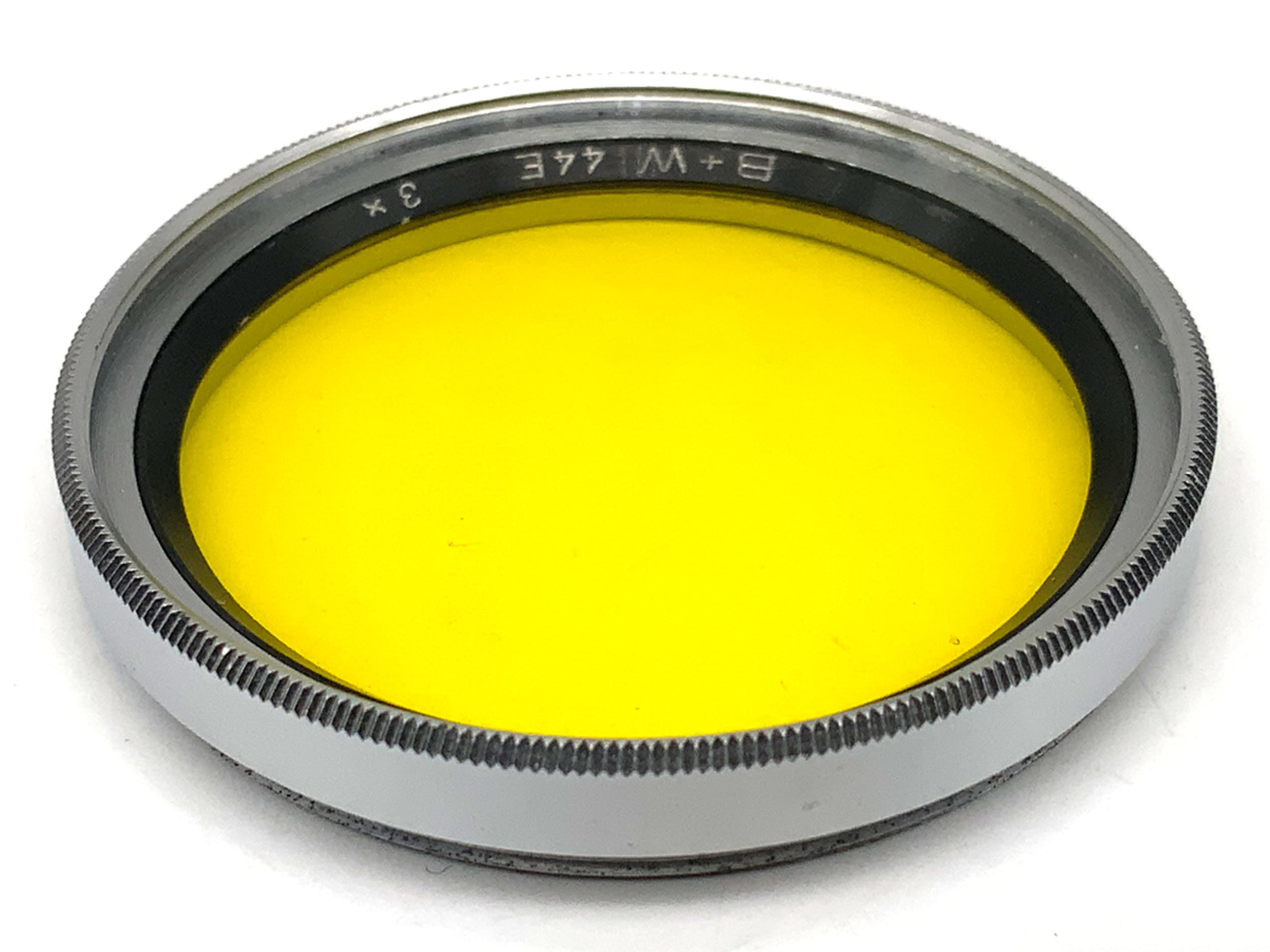 B+W Farbfilter 44E 3x gelb yellow in silber Filter 44mm Filtergewinde