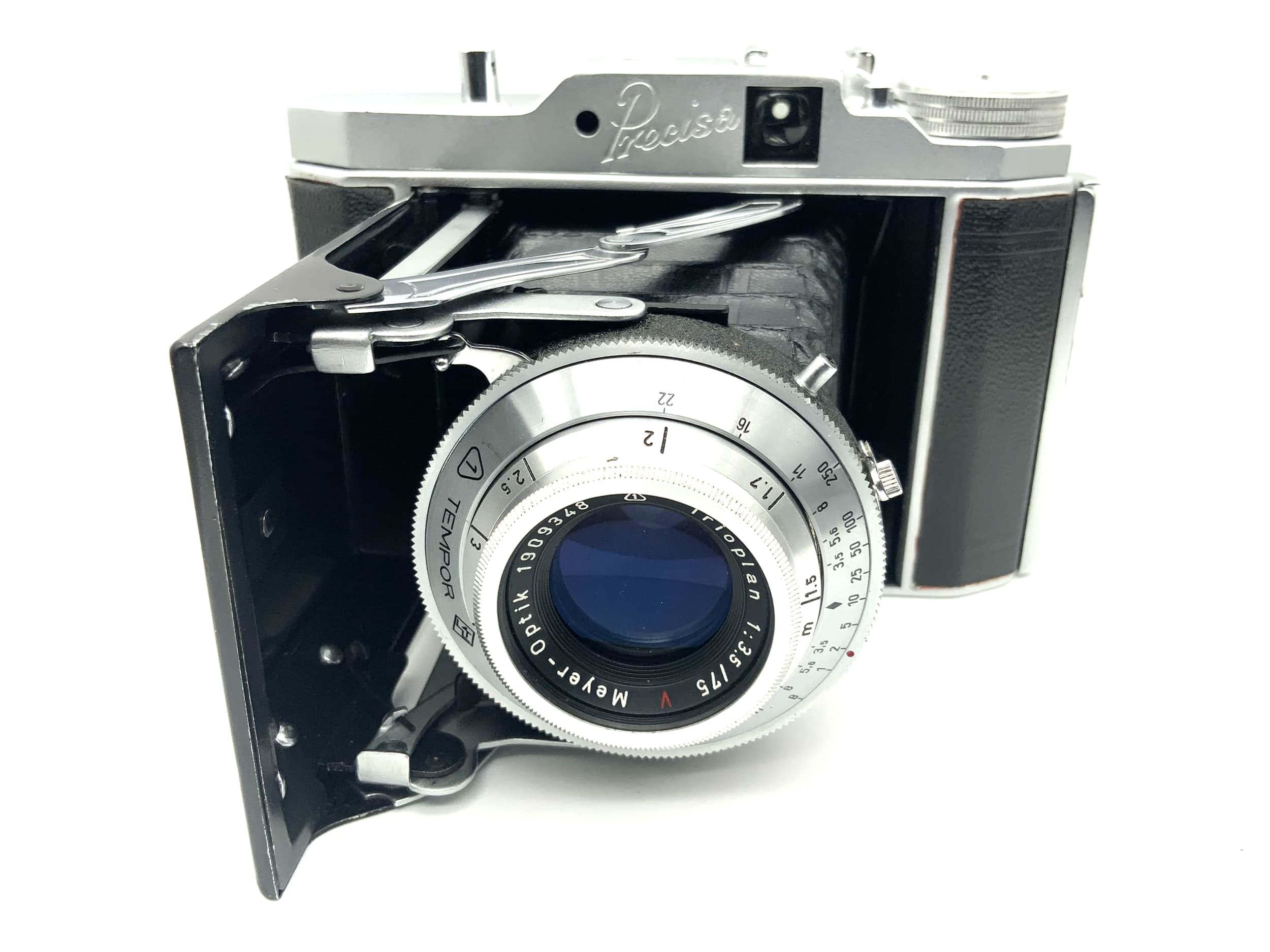 Beier Precisa Klappkamera mit Meyer Optik Trioplan 1:3.5 75mm red V 6x6, 4,5x6