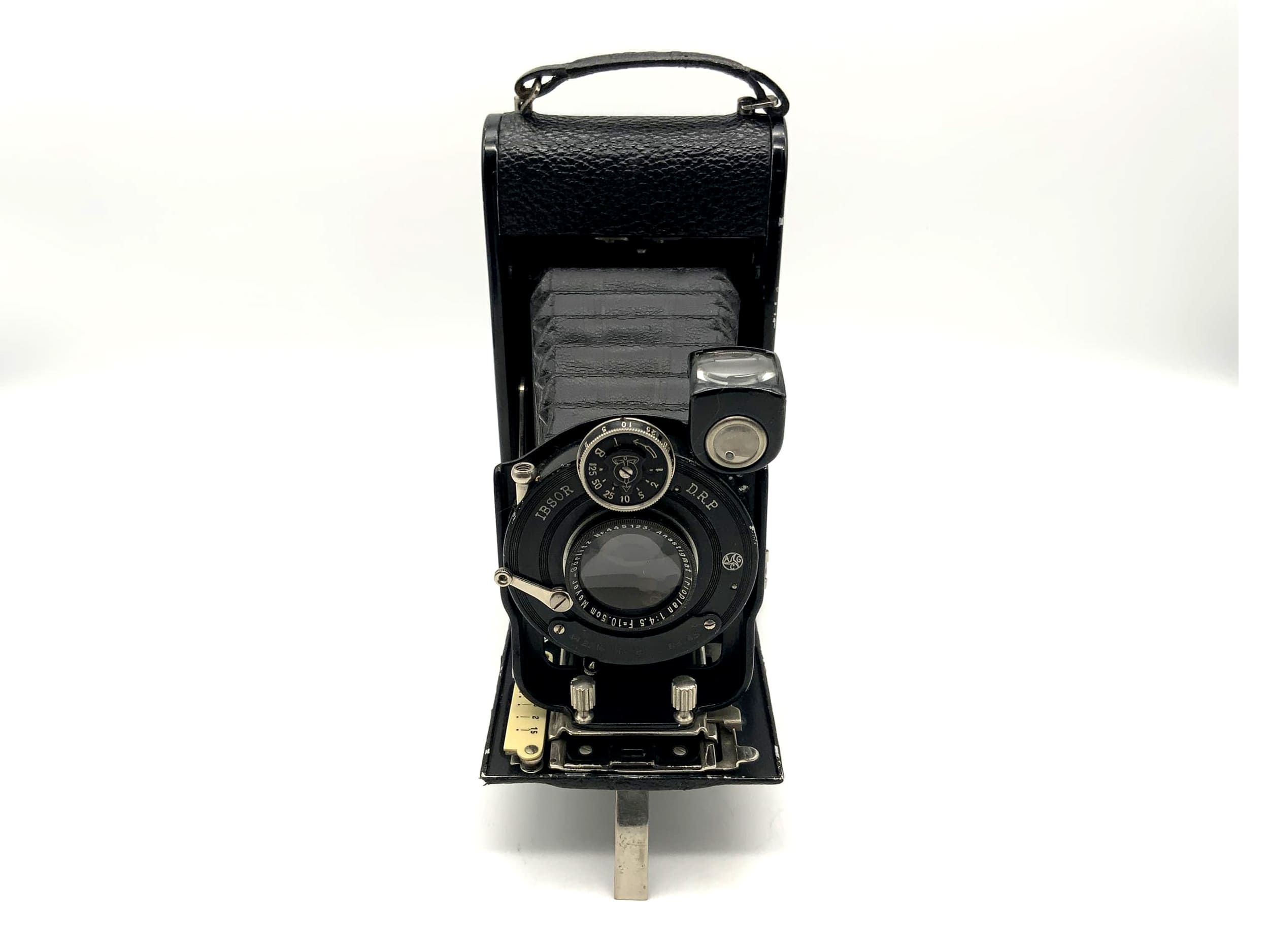 Orion Rio 84 Klappkamera mit Meyer Görlitz Trioplan 1:4.5 10,5cm Orionwerk