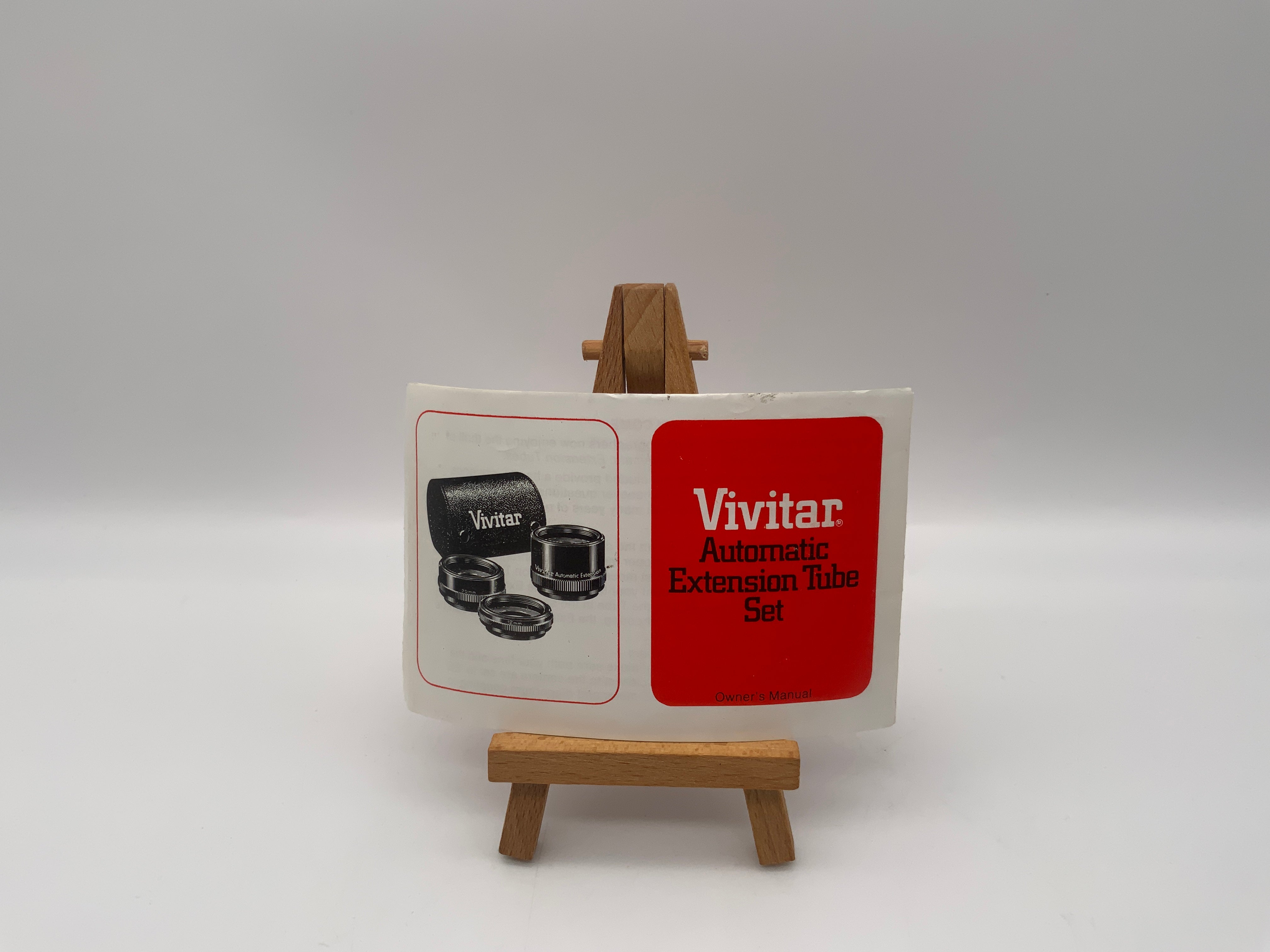 Vivitar Automatic Extension Tube Set Bedienungsanleitung Englisch