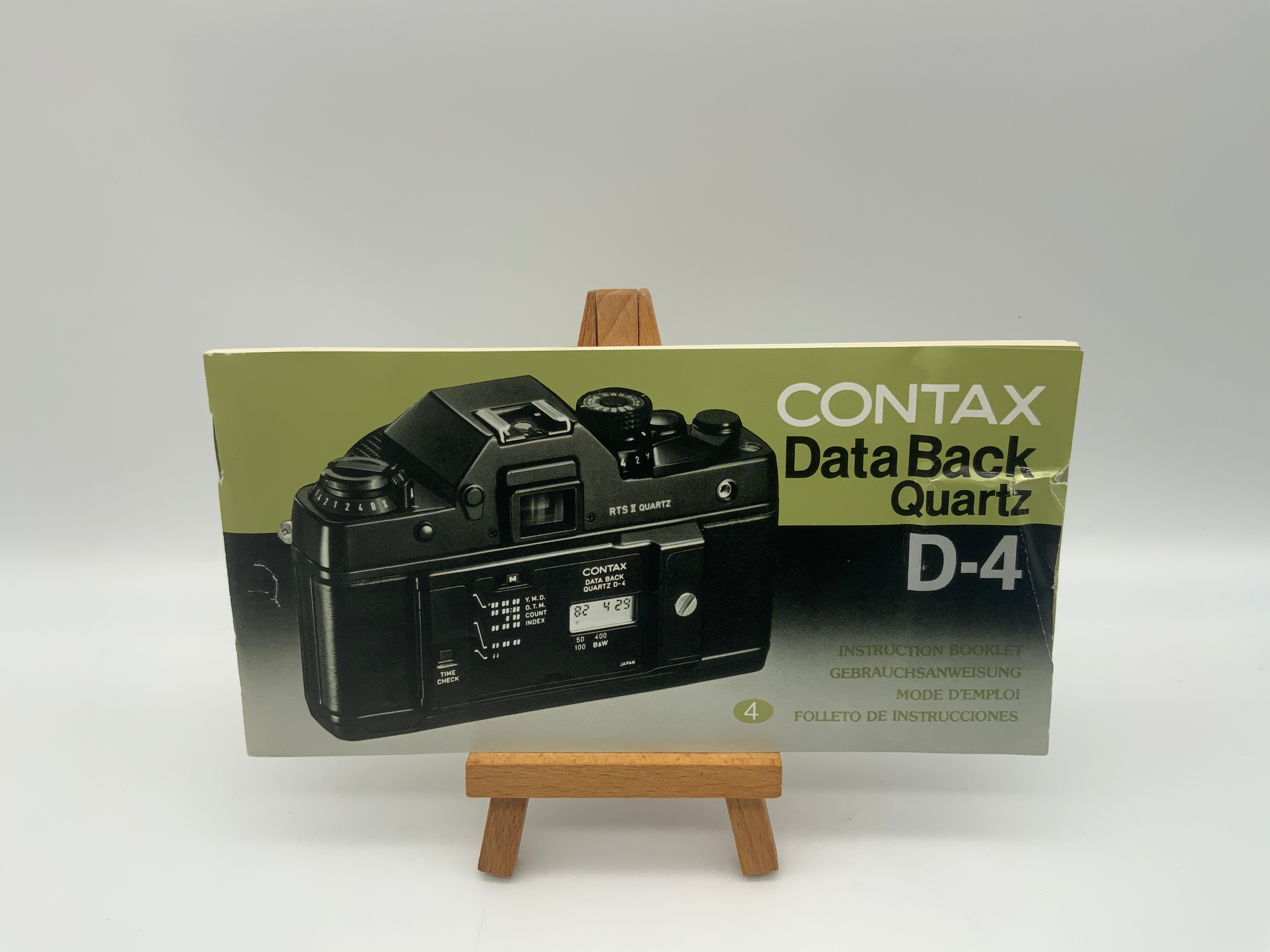 Contax Data Back Quartz D-4 Bedienungsanleitung Deutsch
