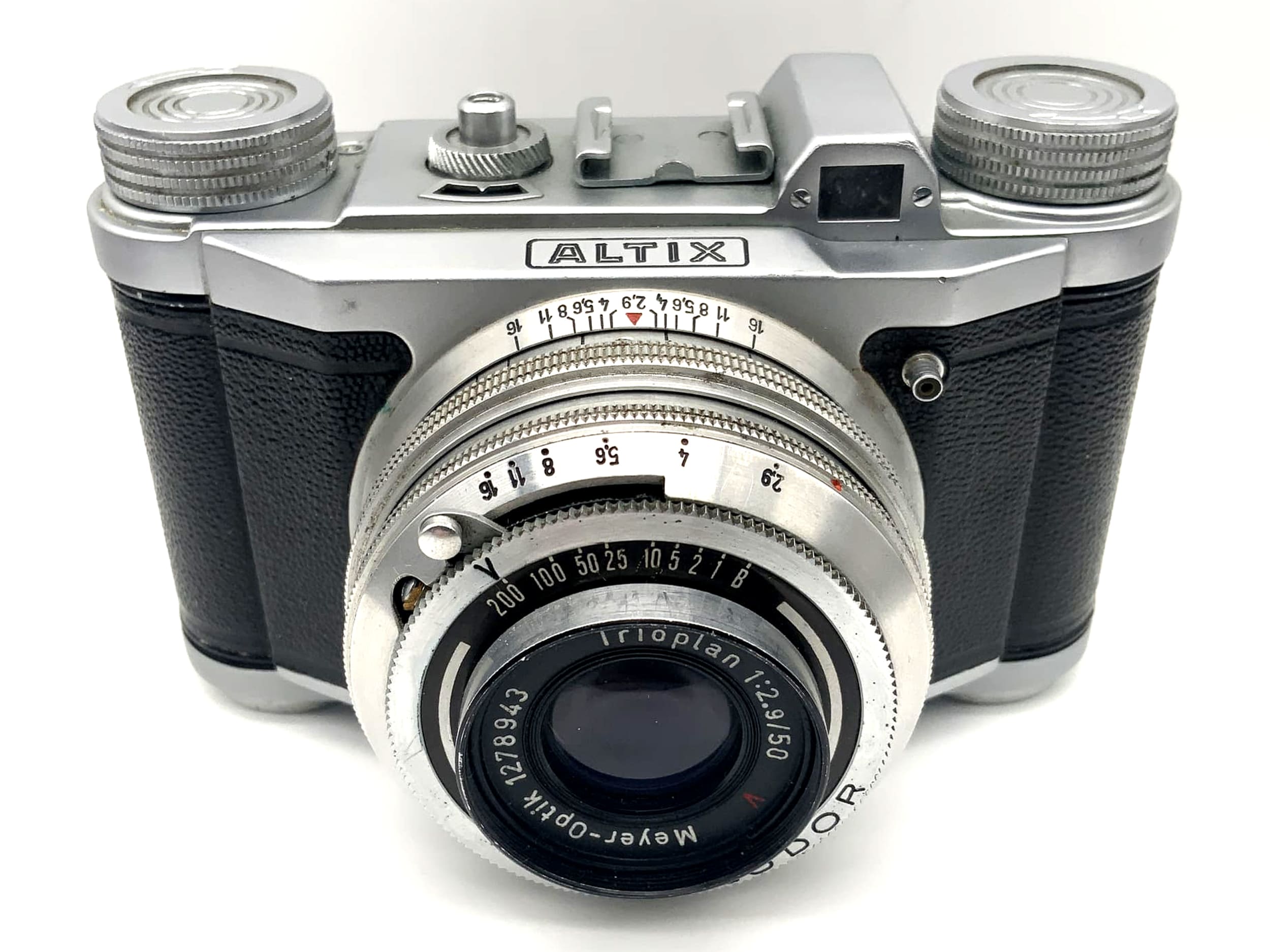 Altix Altissa IIIa Sucherkamera mit Meyer Optik Trioplan 1:2.9/50 red V Cludor