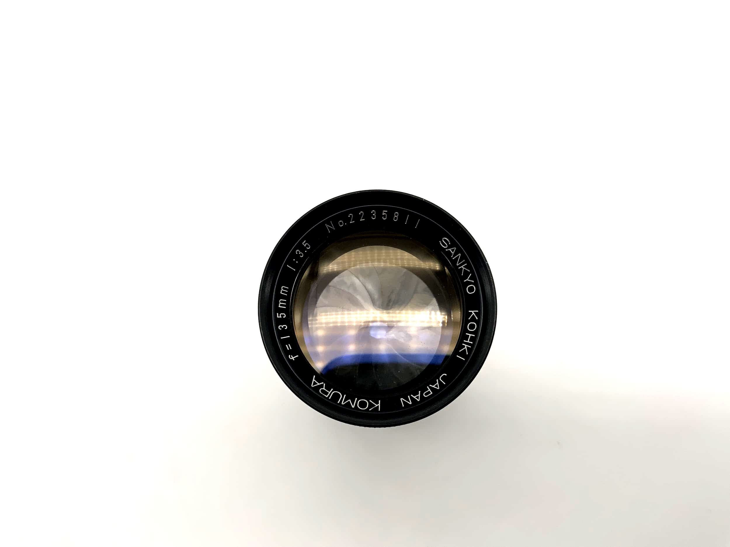 Komura 135mm 1:3.5 Objektiv Sankyo Kohki 15 Blades Kamera (M39 Leica Gewinde LTM)